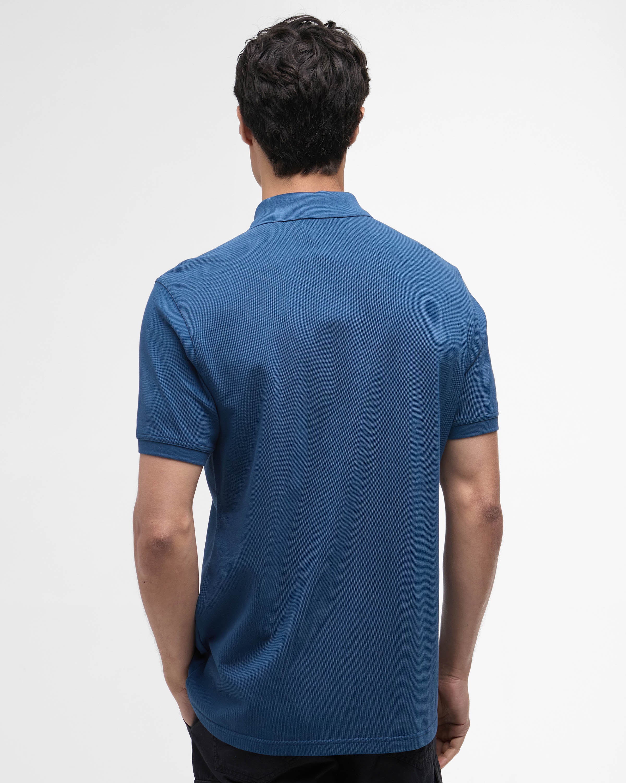 Barbour International Essential Short Sleeve Mens Polo - Insignia Blue - Image 4