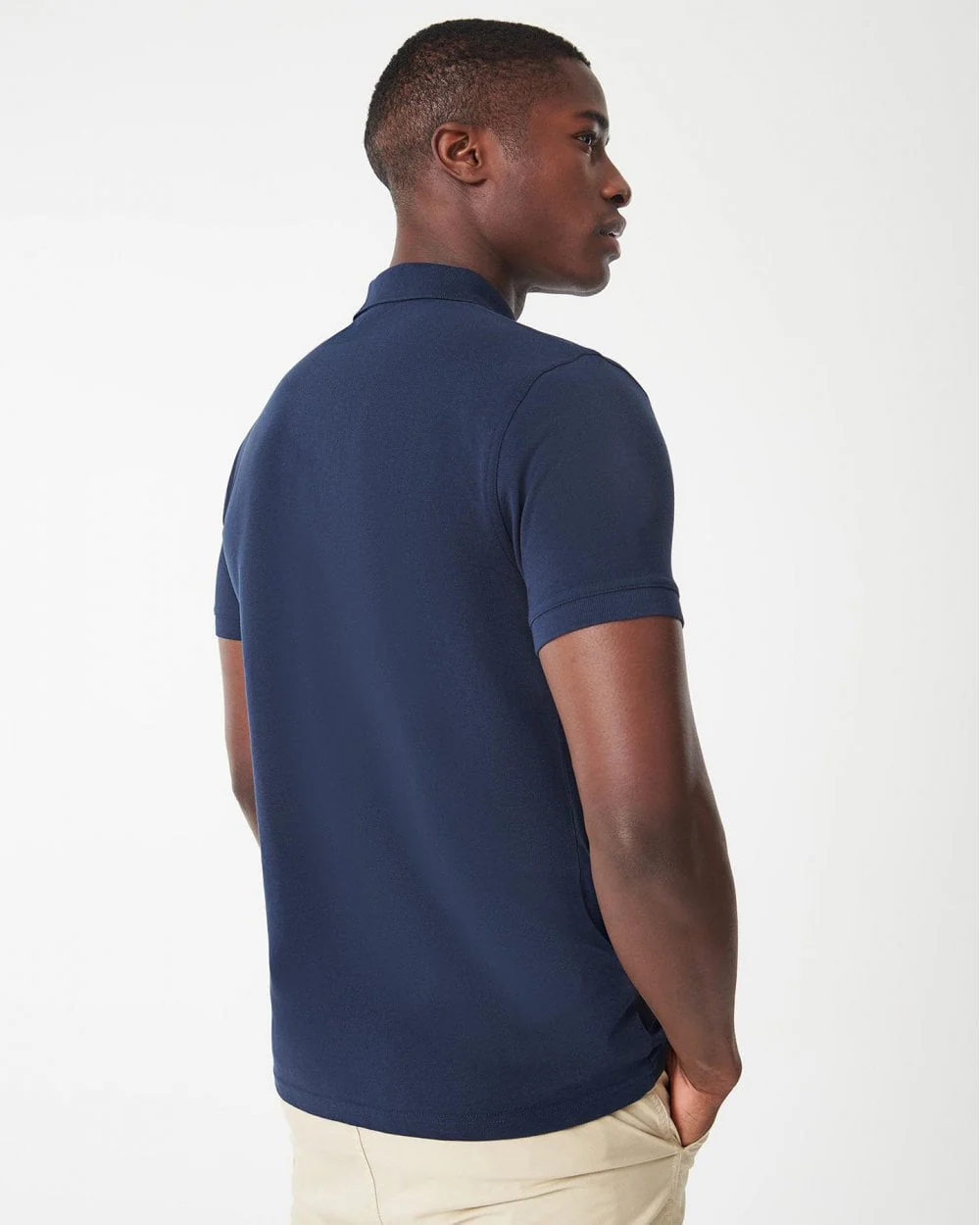 Barbour International Essential Short Sleeve Mens Polo - International Navy - Image 4