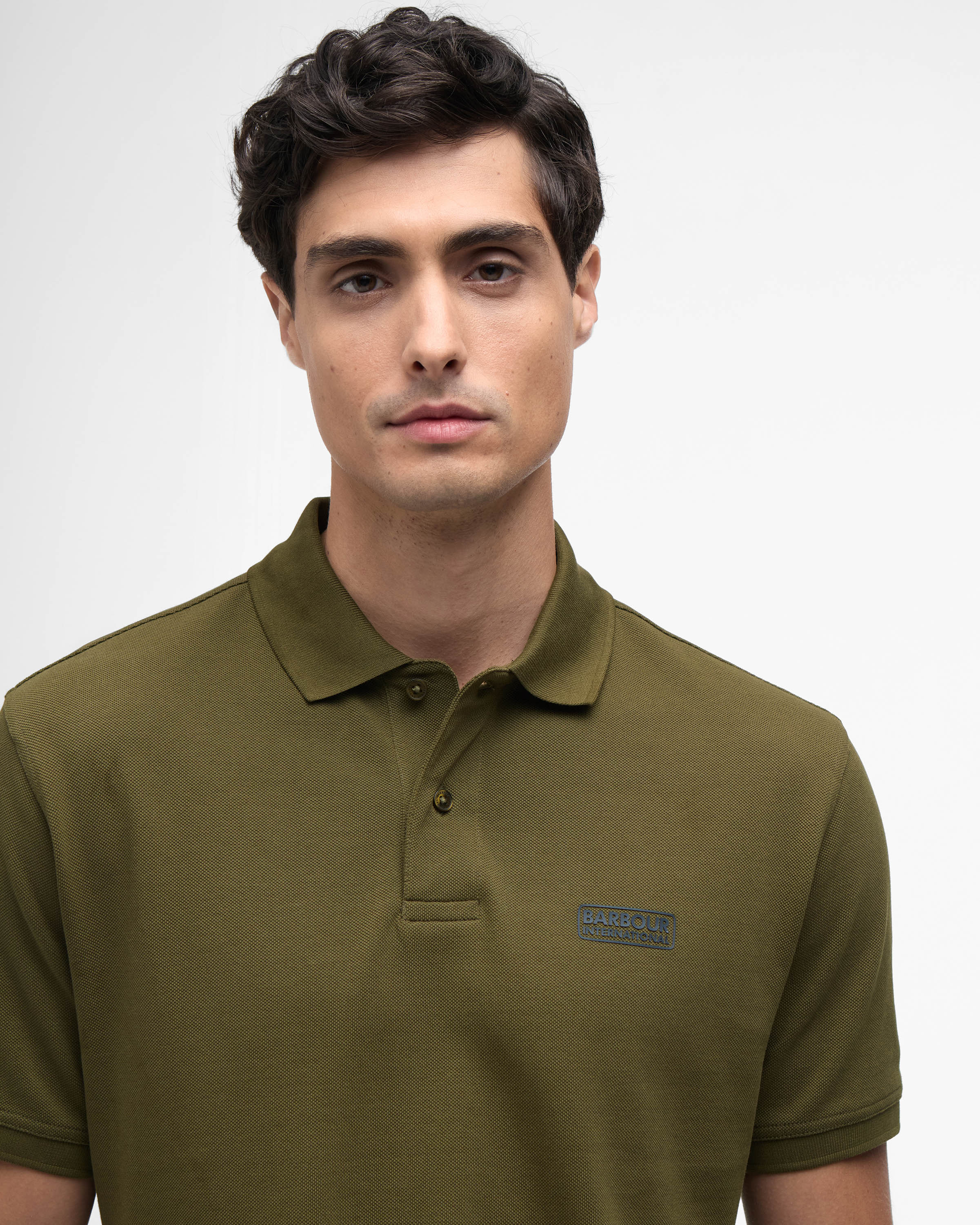 Barbour International Essential Short Sleeve Mens Polo - Light Sage - Image 2