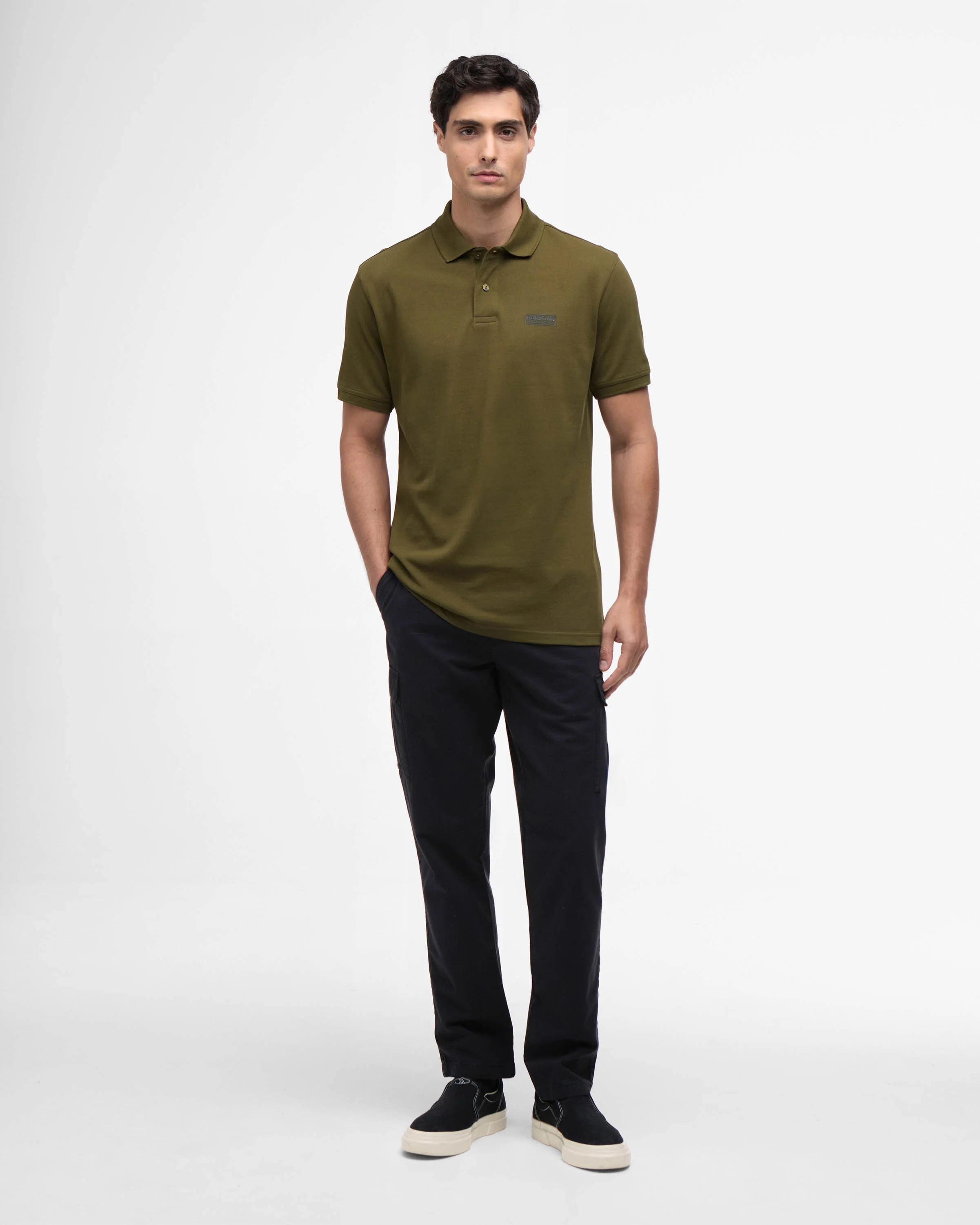 Barbour International Essential Short Sleeve Mens Polo - Light Sage - Image 3