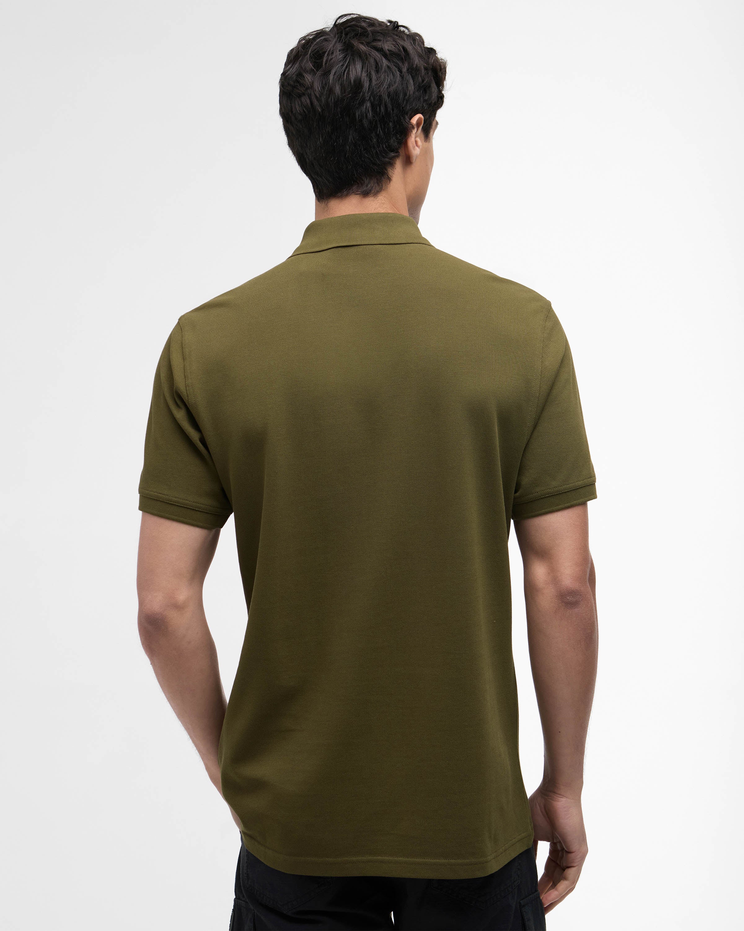 Barbour International Essential Short Sleeve Mens Polo - Light Sage - Image 4