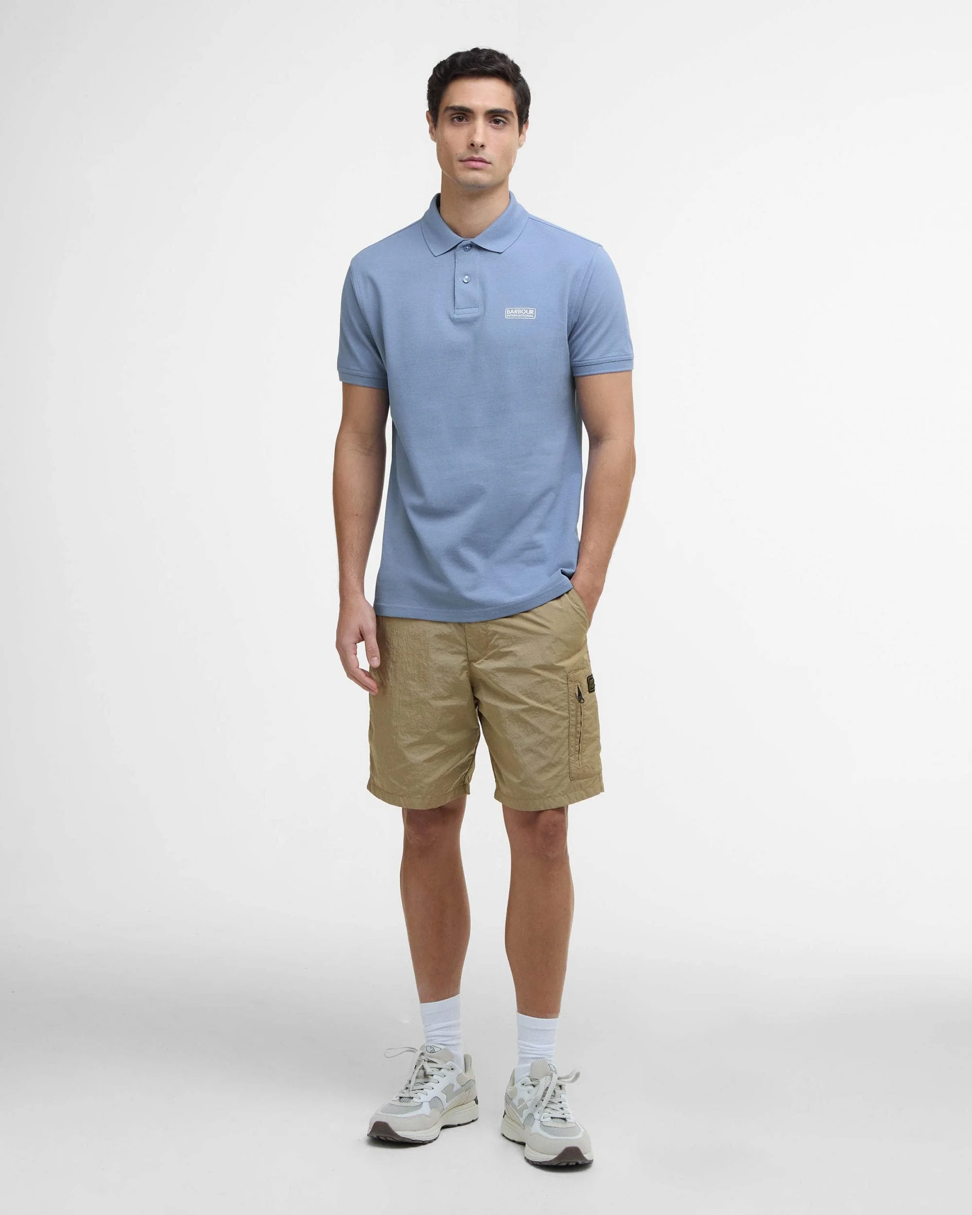 Barbour International Essential Short Sleeve Mens Polo - Manor Blue - Image 2