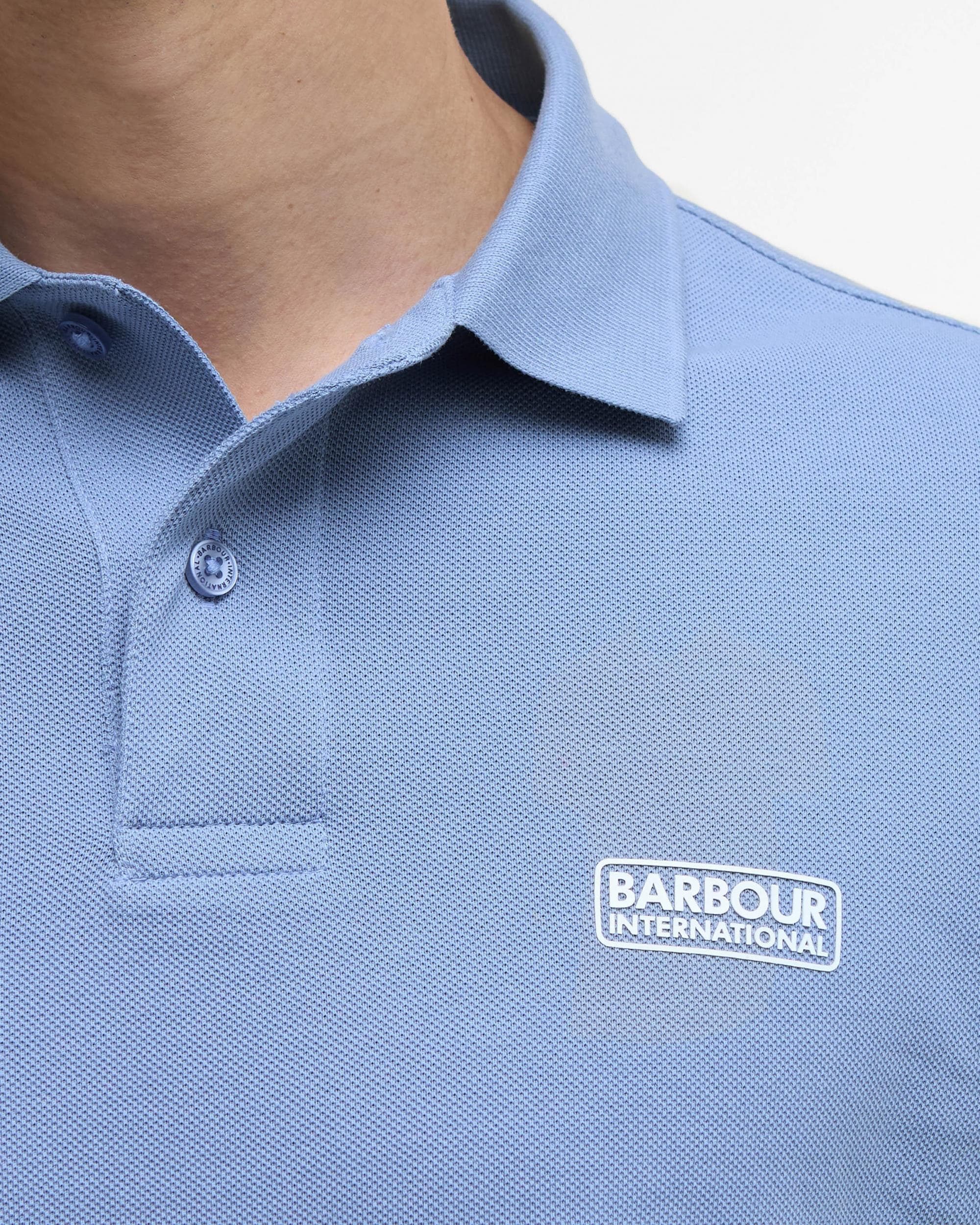 Barbour International Essential Short Sleeve Mens Polo - Manor Blue - Image 3
