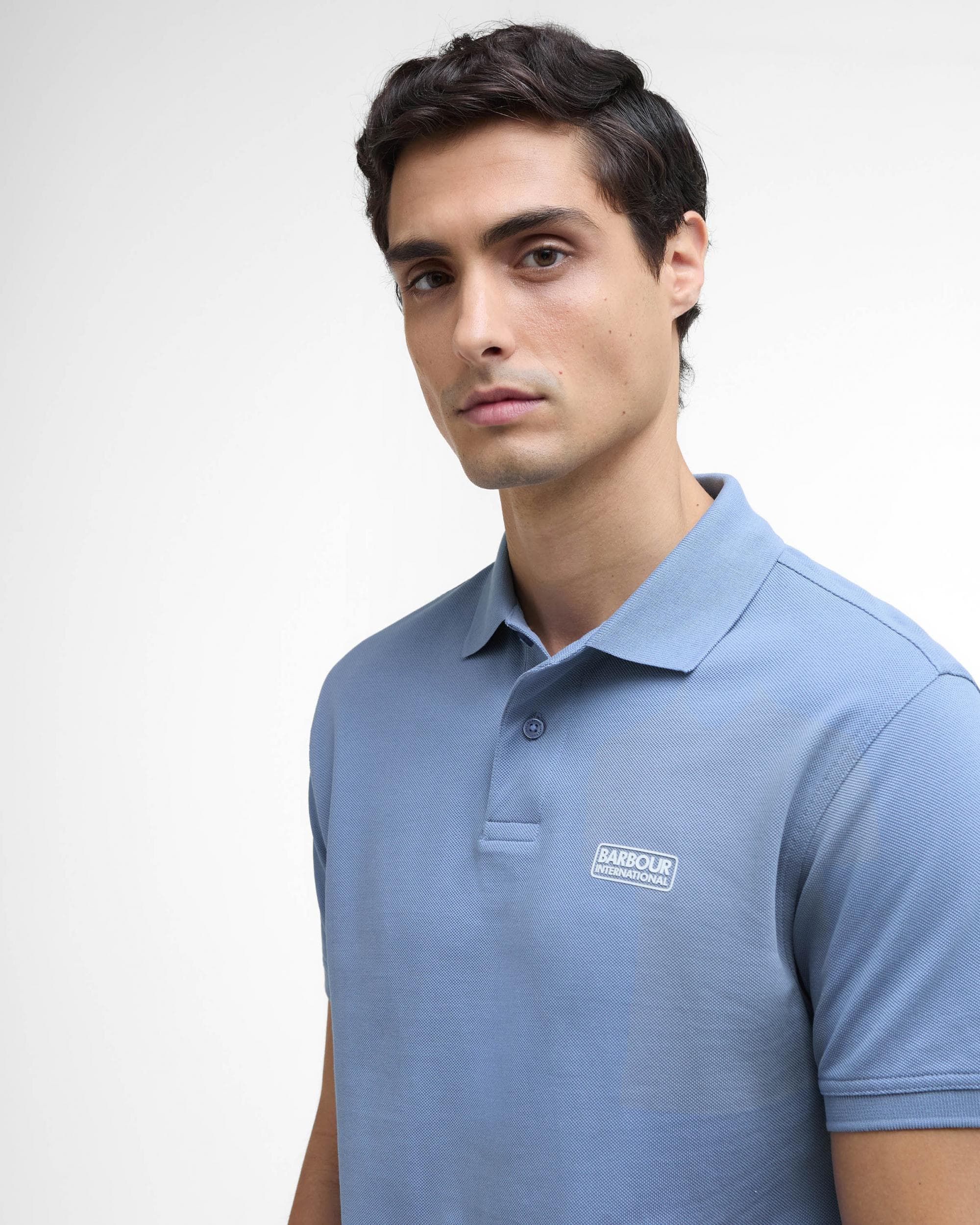 Barbour International Essential Short Sleeve Mens Polo - Manor Blue - Image 4