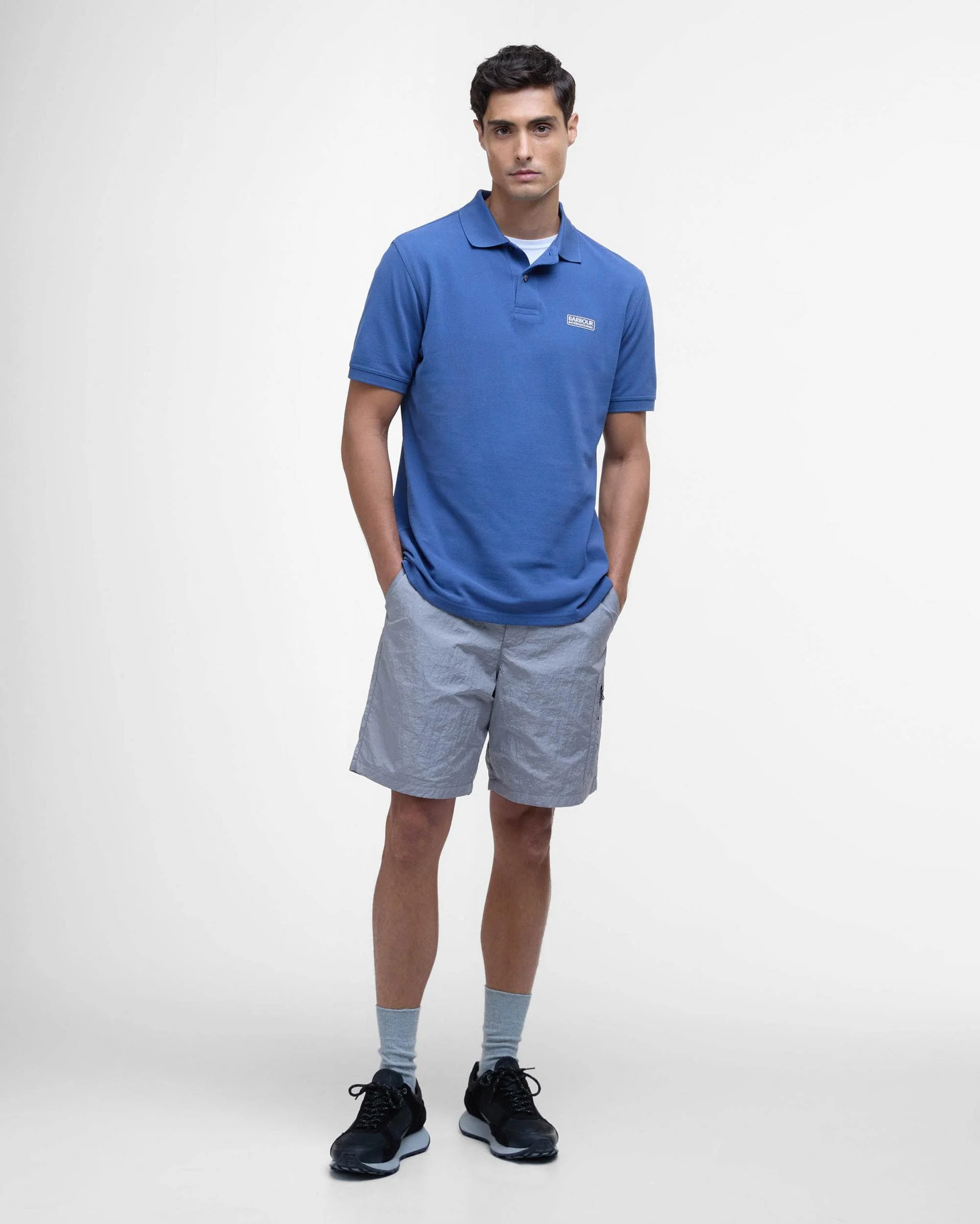 Barbour International Essential Short Sleeve Mens Polo - North Sea Blue - Image 2