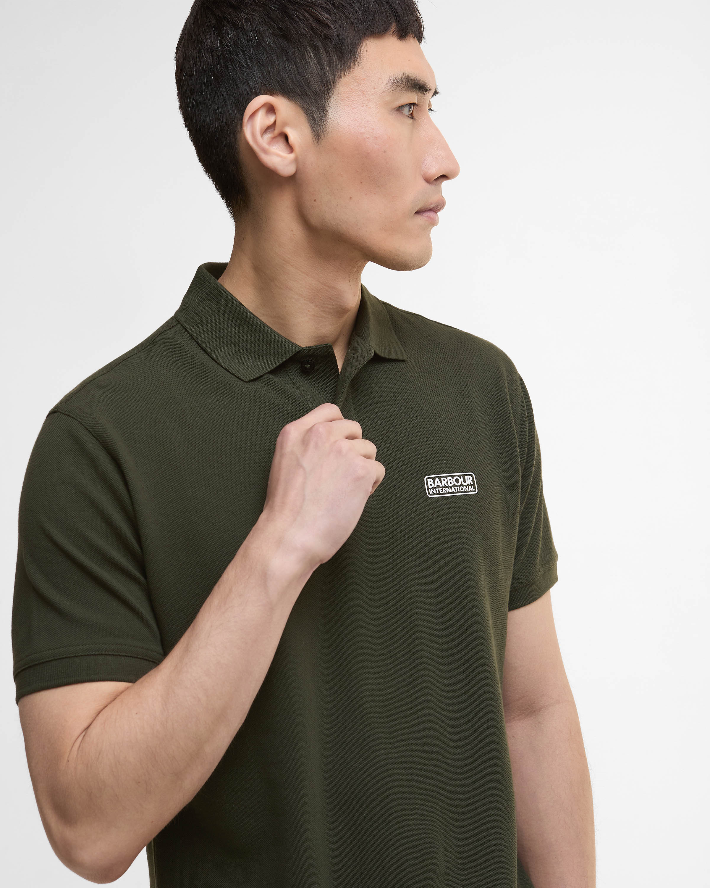 Barbour International Essential Short Sleeve Mens Polo - Sage - Image 3