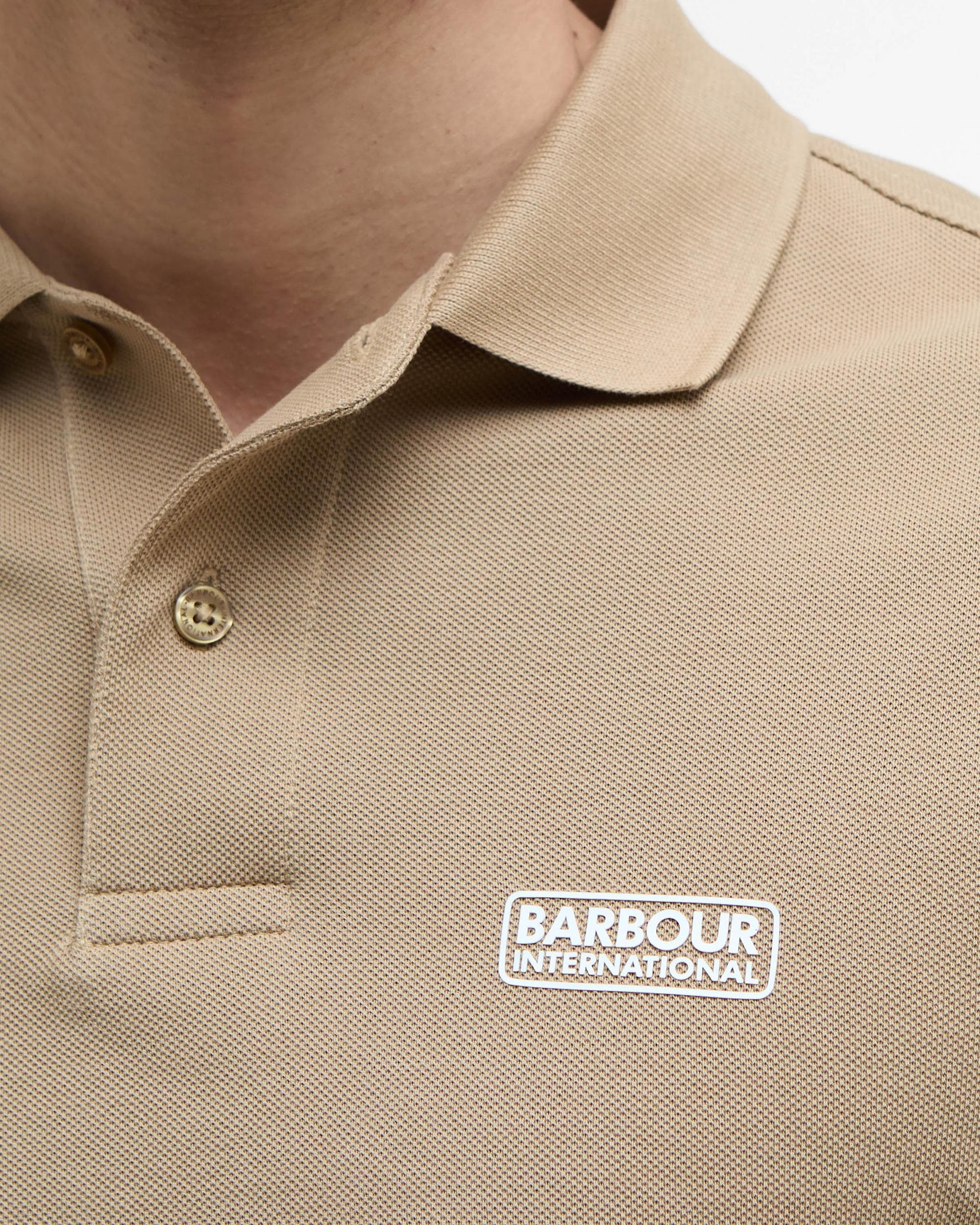 Barbour International Essential Short Sleeve Mens Polo - Trench - Image 3