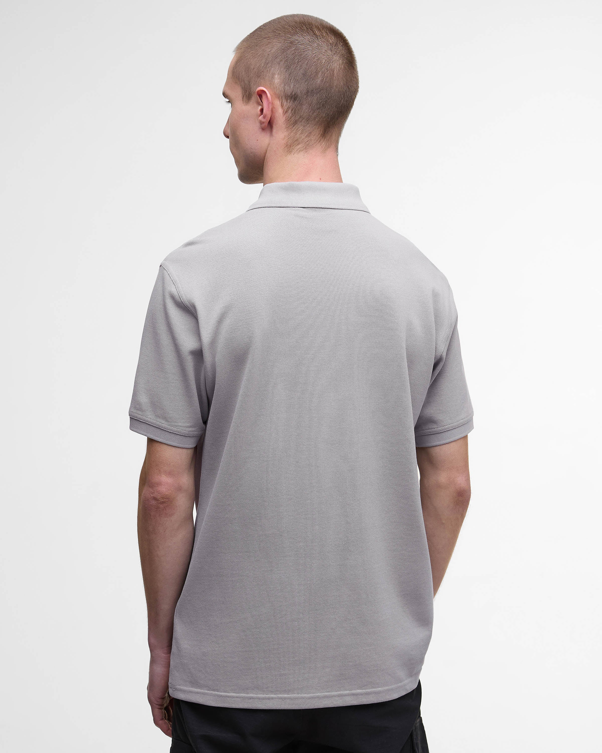 Barbour International Essential Short Sleeve Mens Polo - Ultimate Grey - Image 6