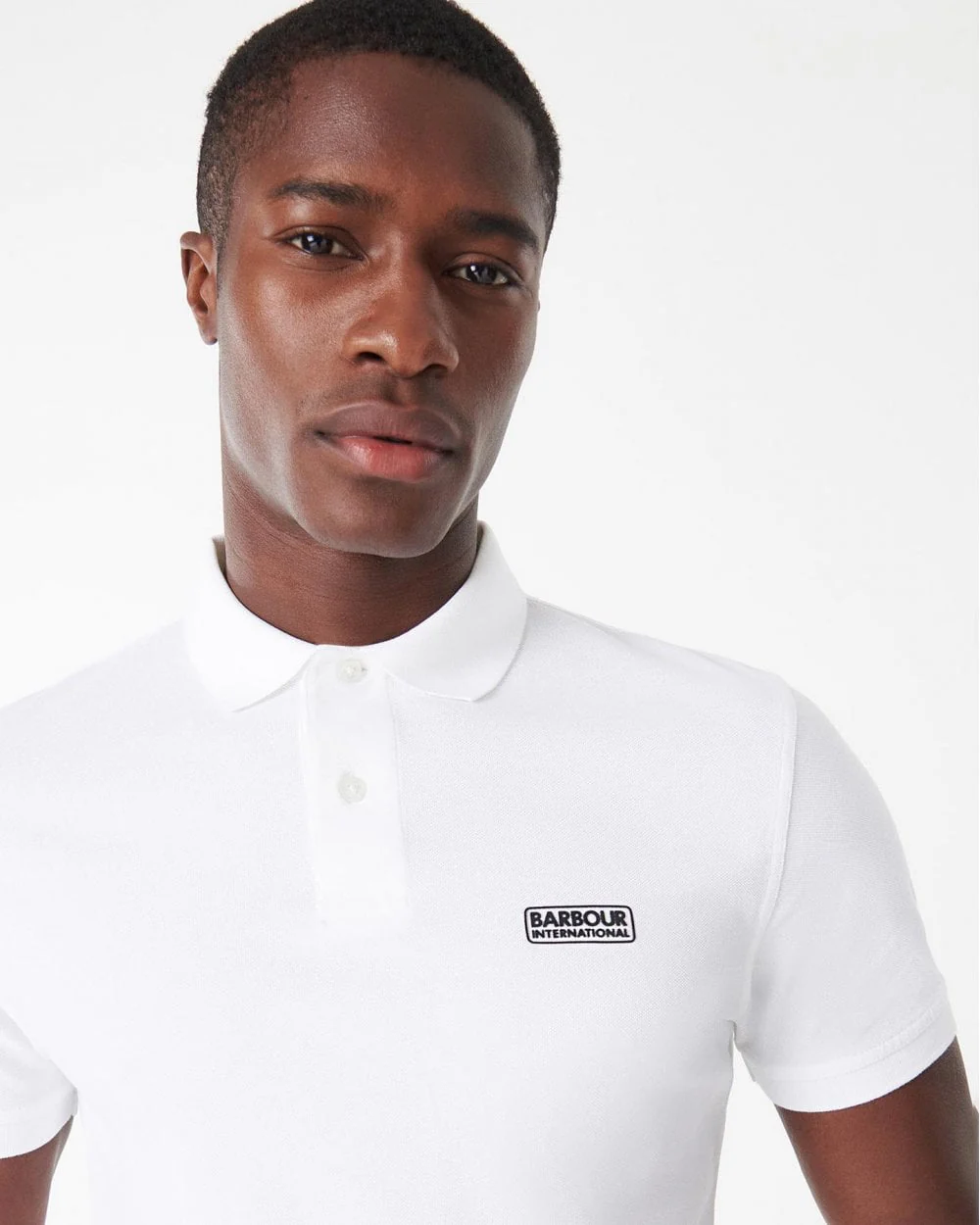 Barbour International Essential Short Sleeve Mens Polo - White - Image 2