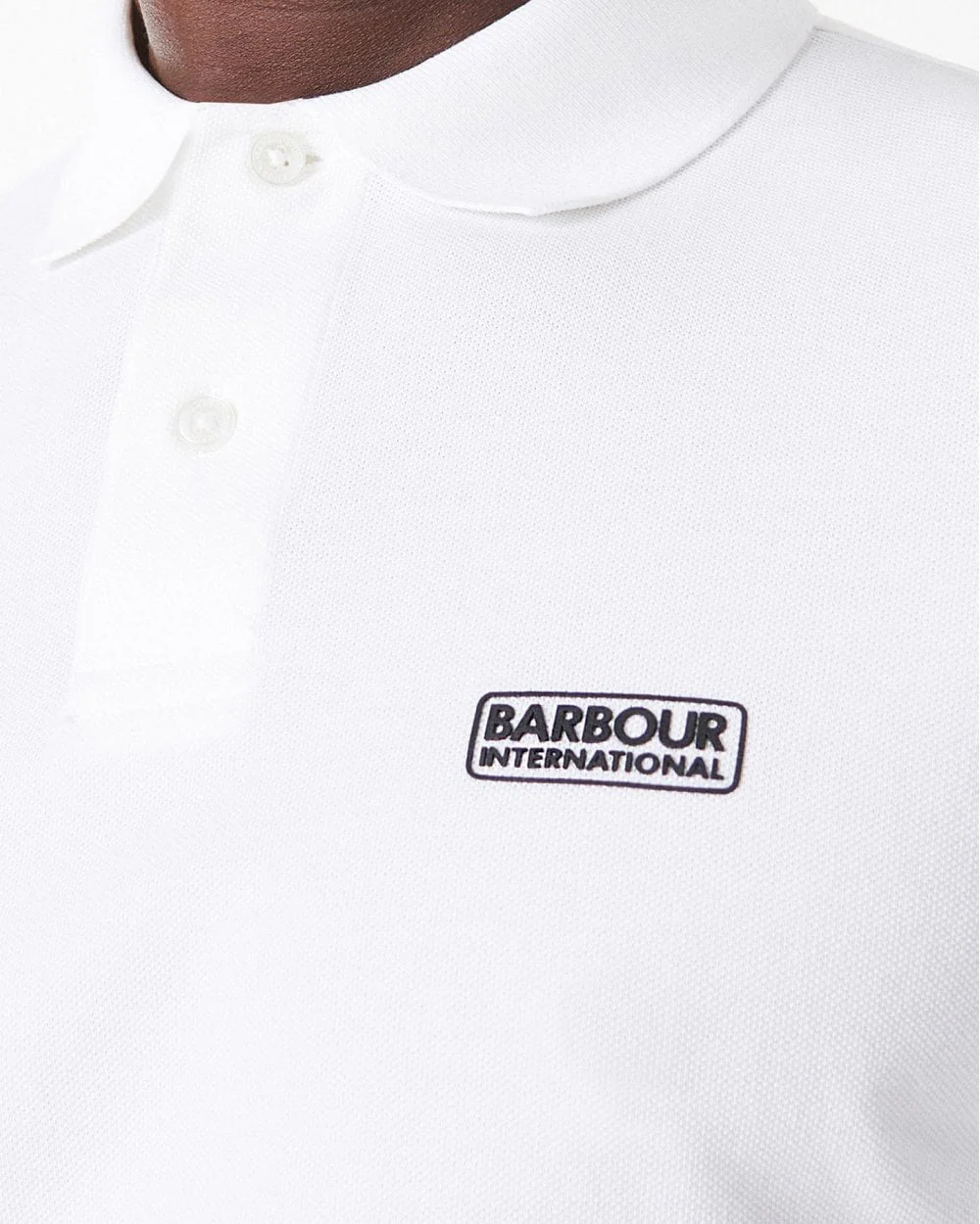 Barbour International Essential Short Sleeve Mens Polo - White - Image 5