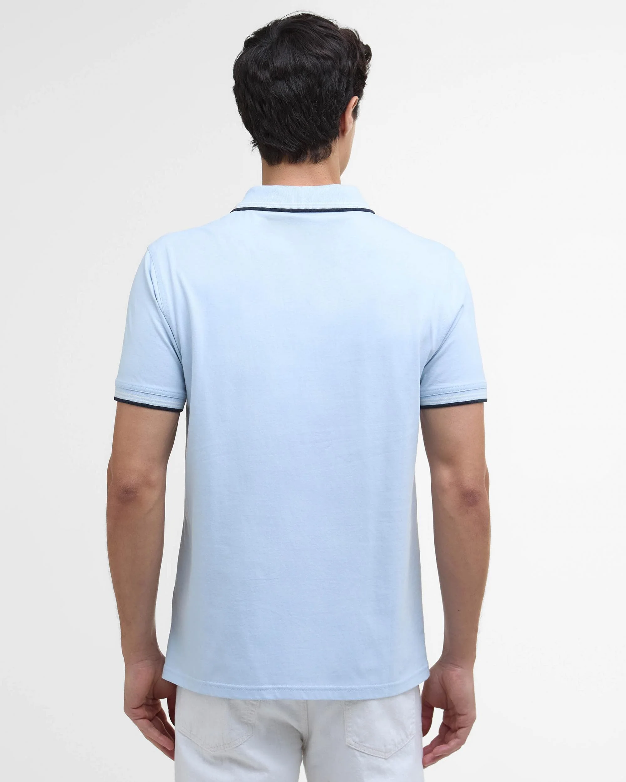 Barbour International Ethan Mens Tipped Polo Shirt - Heritage Blue - Image 5