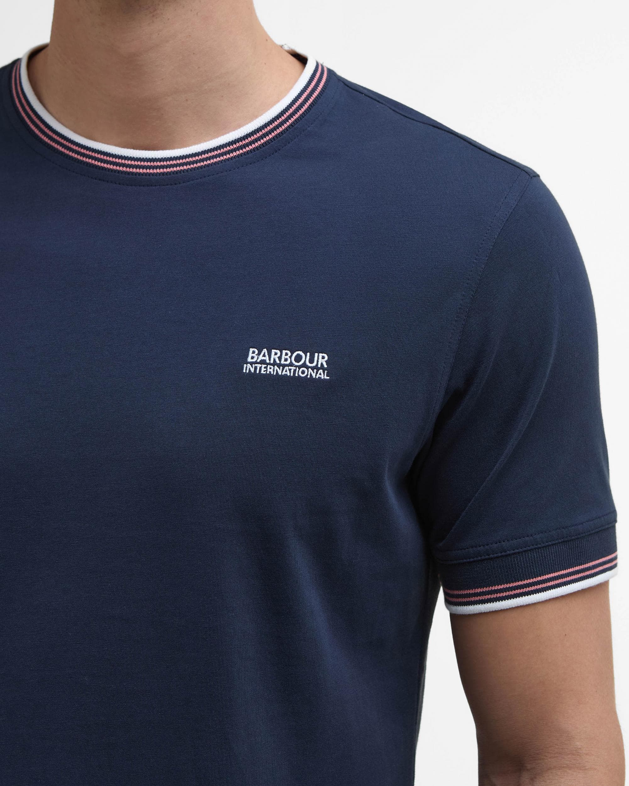 Barbour International Ethan Mens Tipped T-Shirt - Image 2