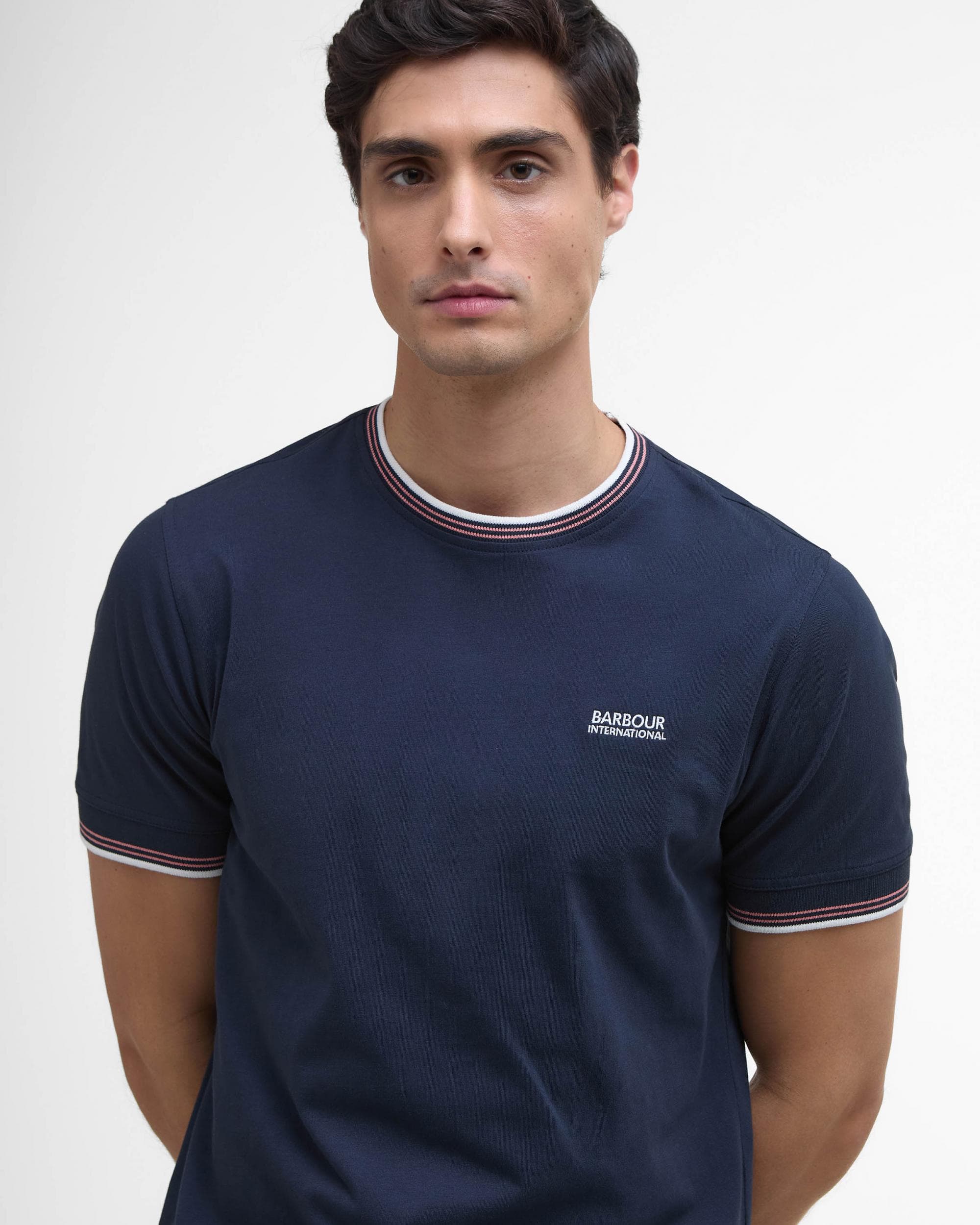 Barbour International Ethan Mens Tipped T-Shirt - Image 3