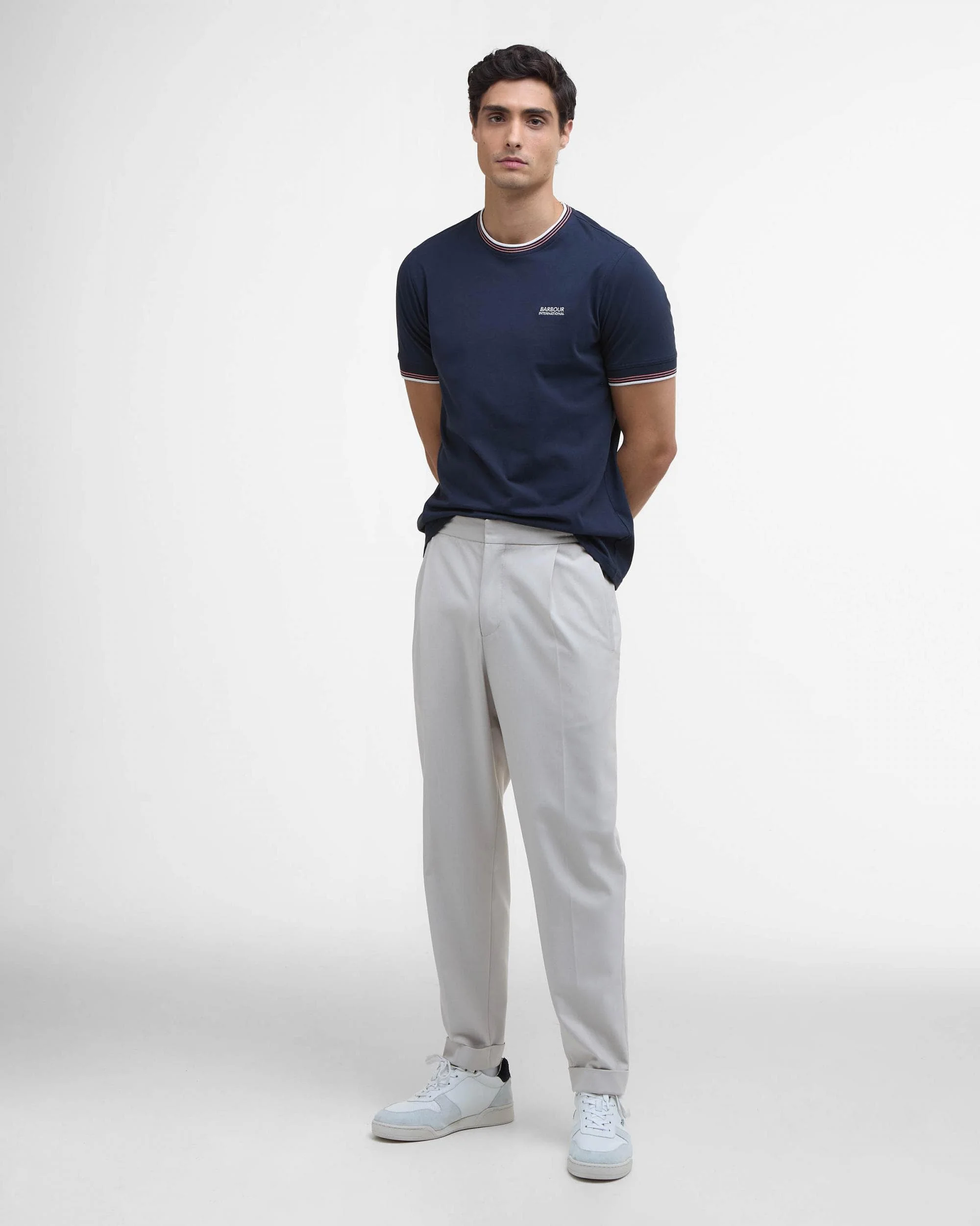 Barbour International Ethan Mens Tipped T-Shirt - Image 4