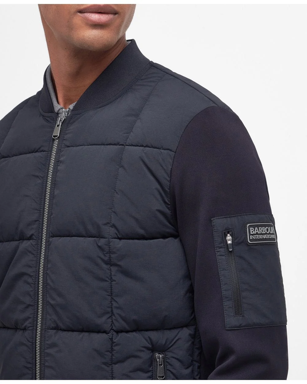Barbour International Fulton Mens Quilted Sweatshirt - Image 5