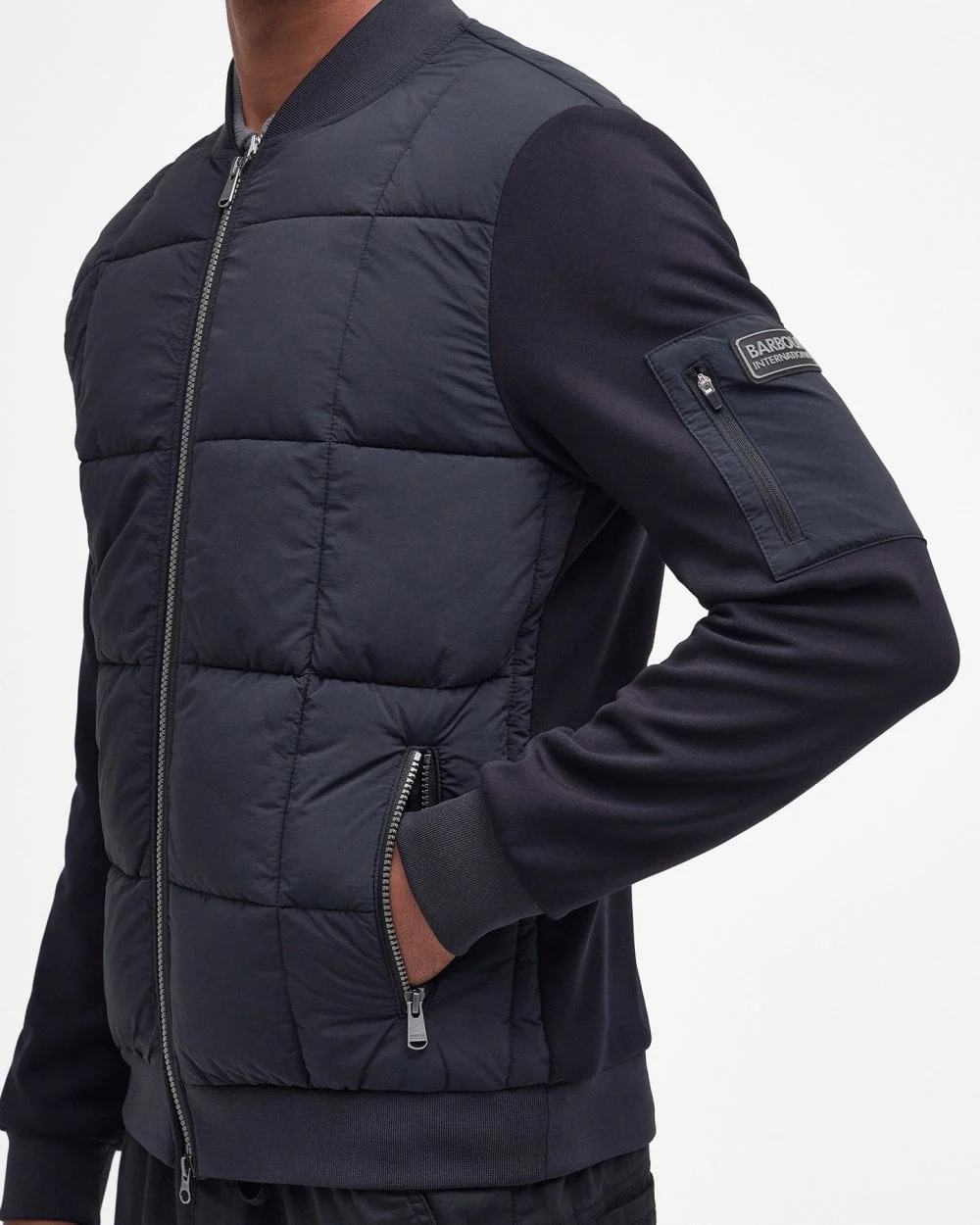 Barbour International Fulton Mens Quilted Sweatshirt - Image 6