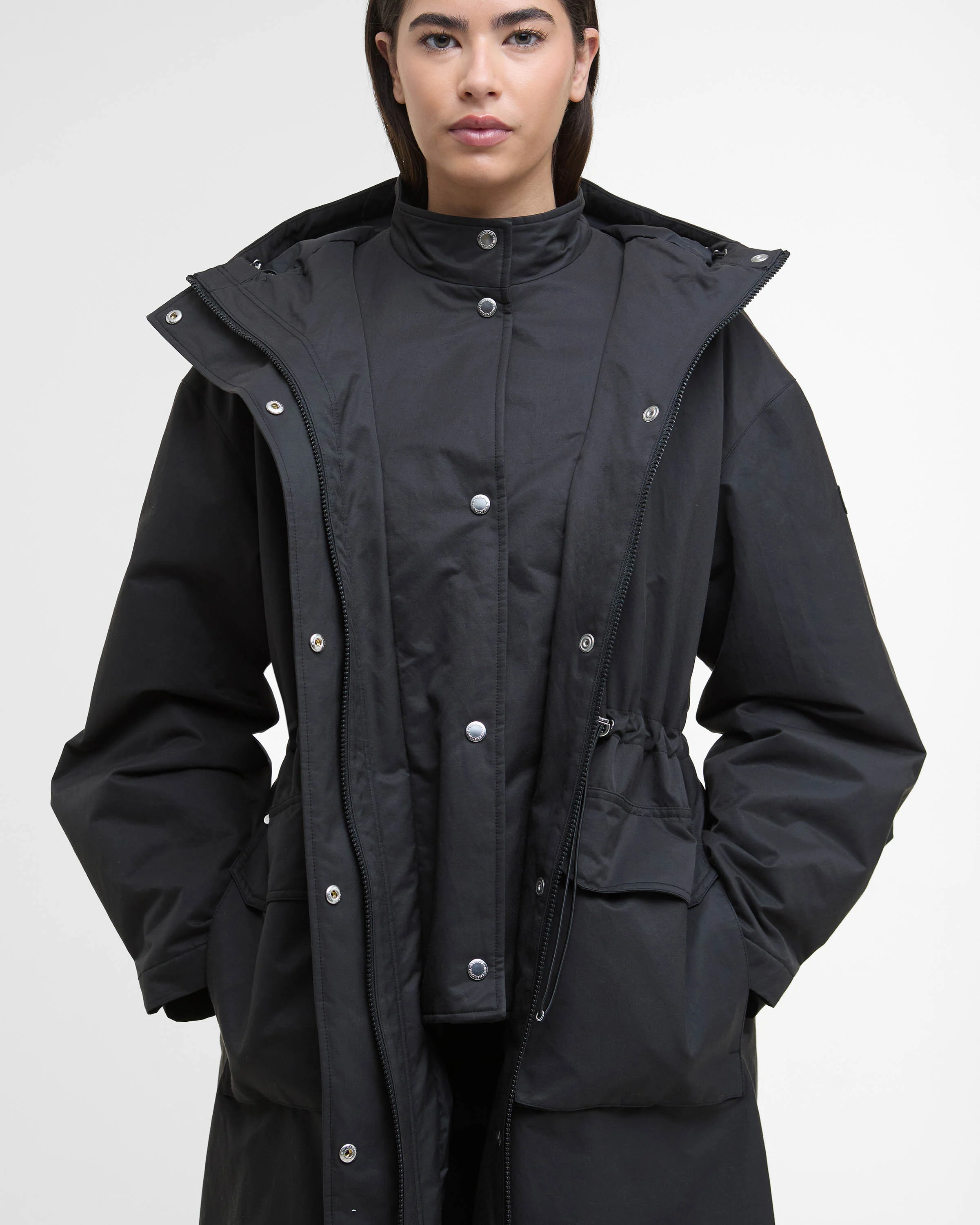 Barbour International Gabriella Womens Showerproof Jacket - Black - Image 2