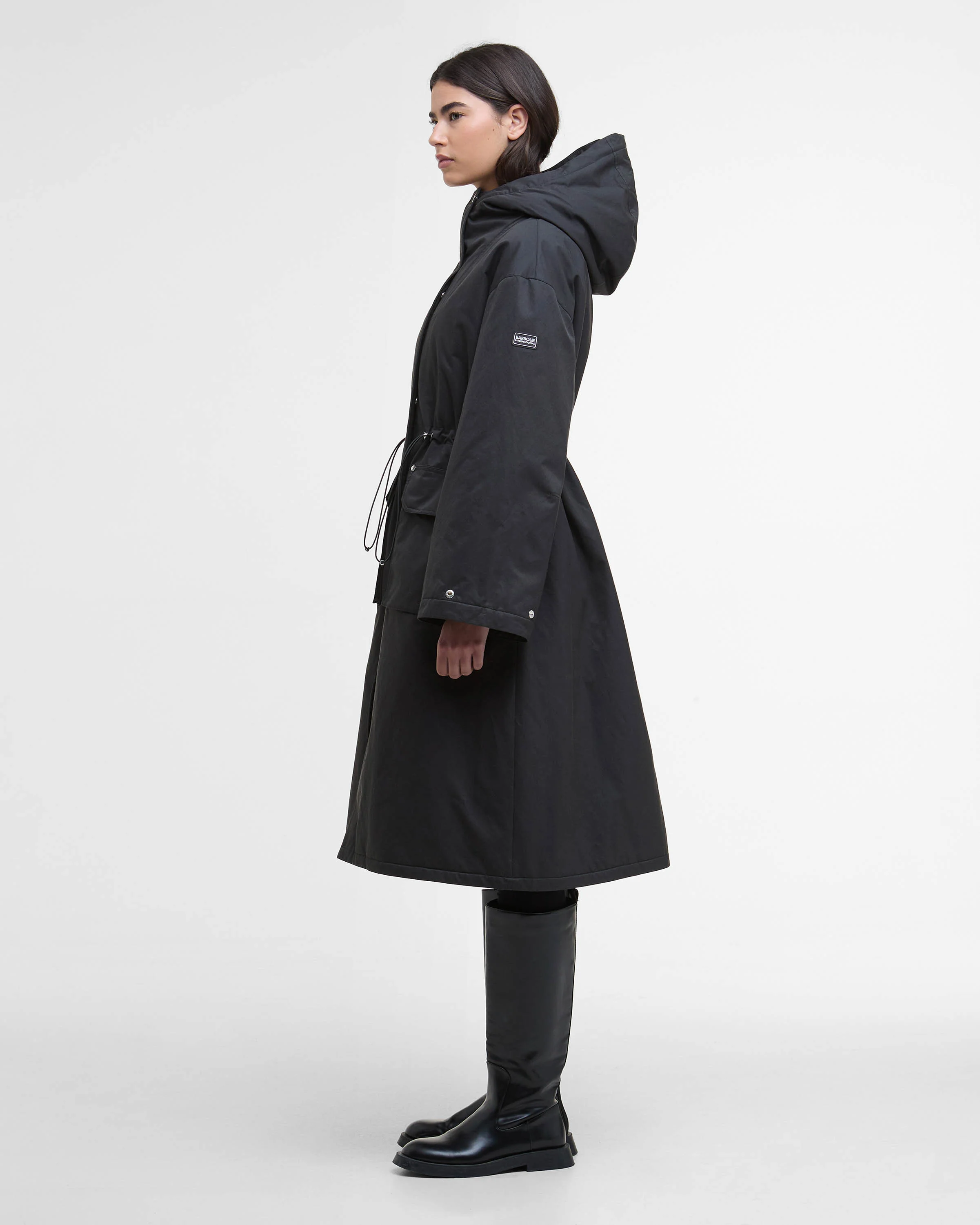 Barbour International Gabriella Womens Showerproof Jacket - Black - Image 8