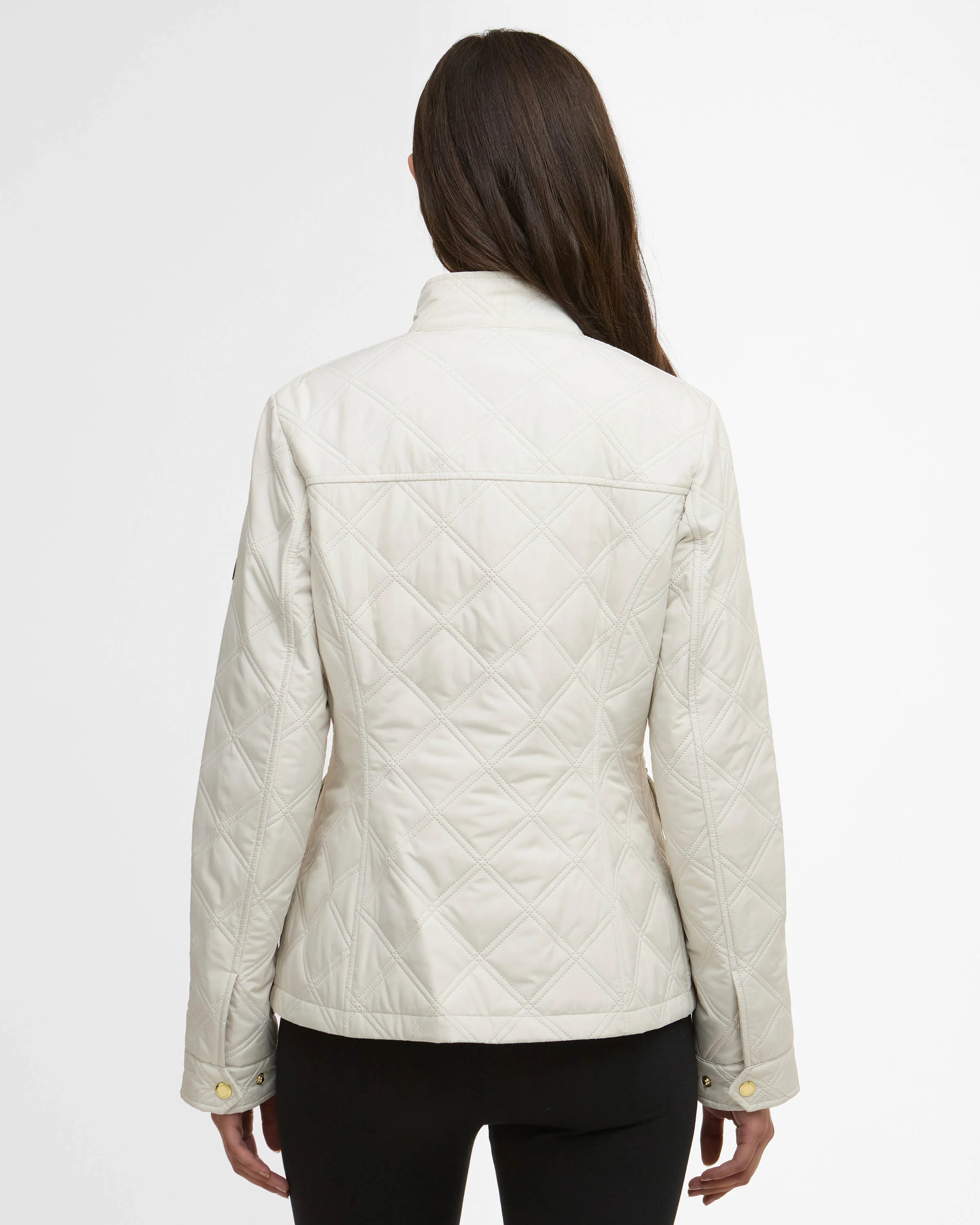 Barbour International Halsey Womens Quilted Jacket - Silver Birch - Image 6