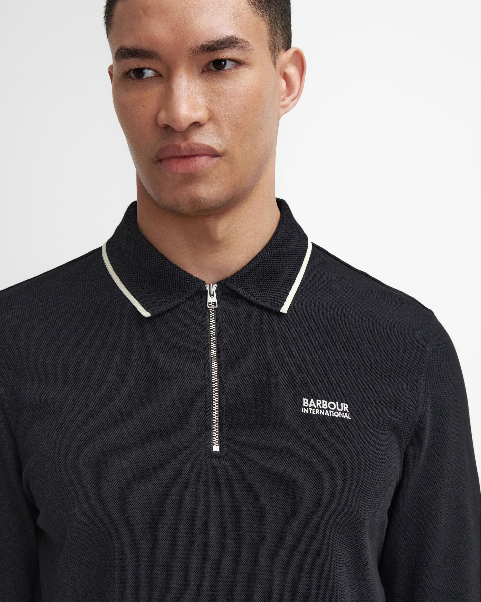Barbour International Hampstead Mens Long Sleeve Polo Shirt - Image 2