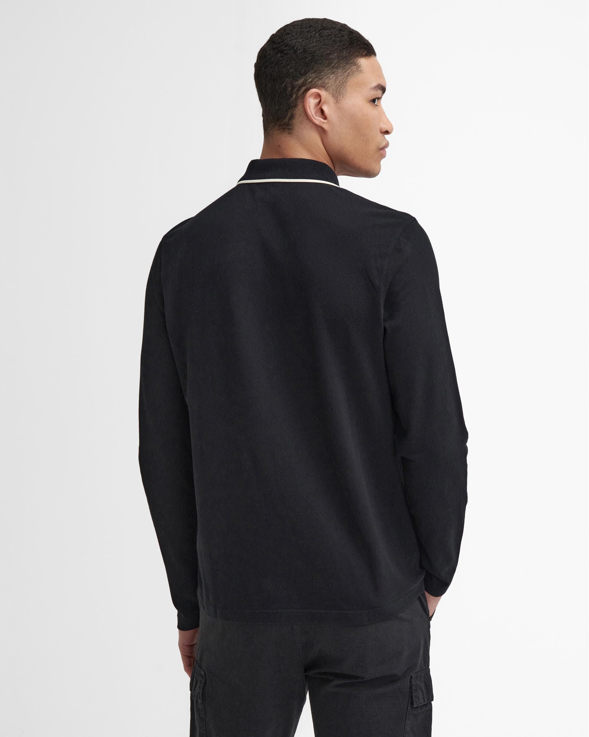 Barbour International Hampstead Mens Long Sleeve Polo Shirt - Image 4