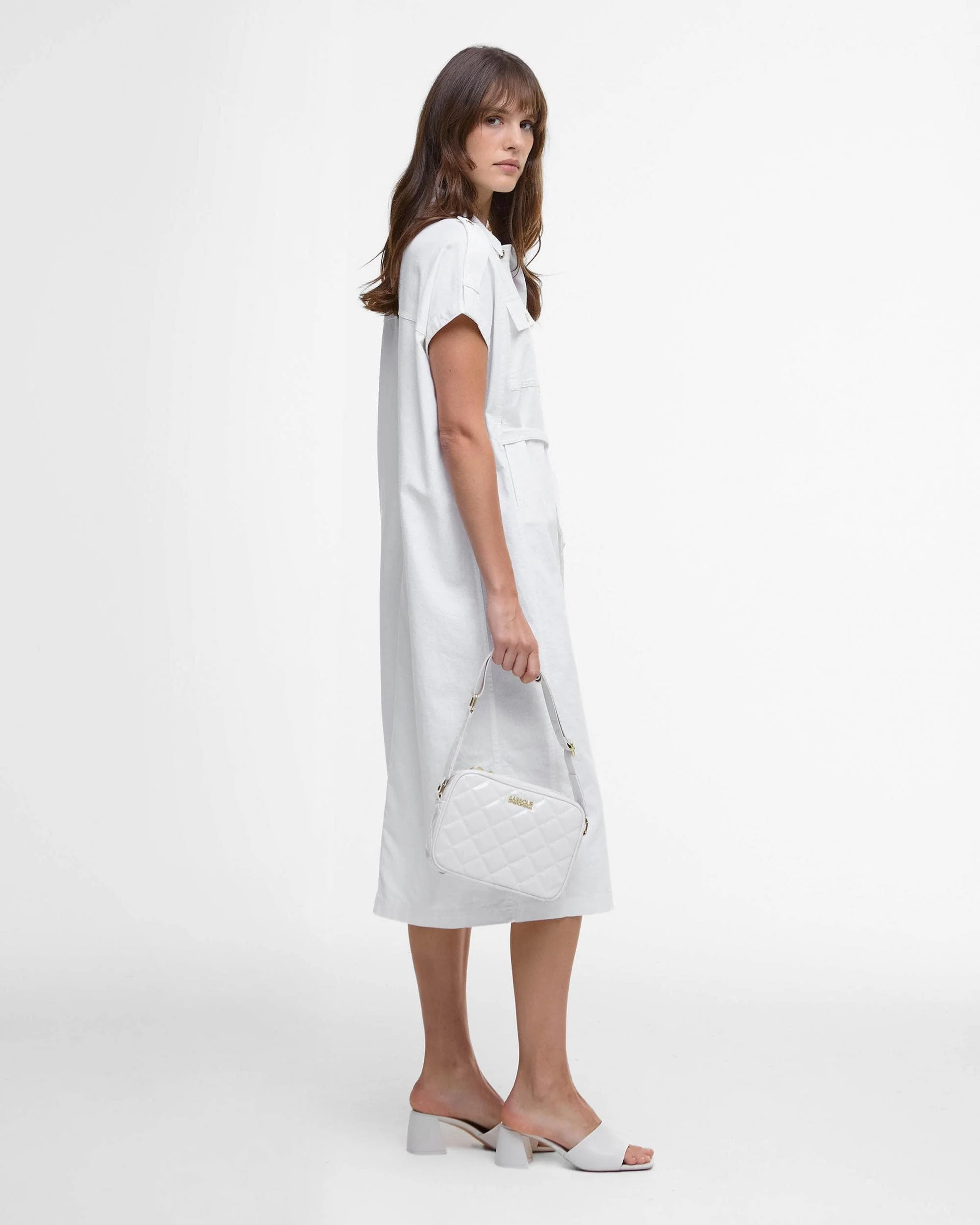 Barbour International Harlow Womens Midi Dress - White - Image 5