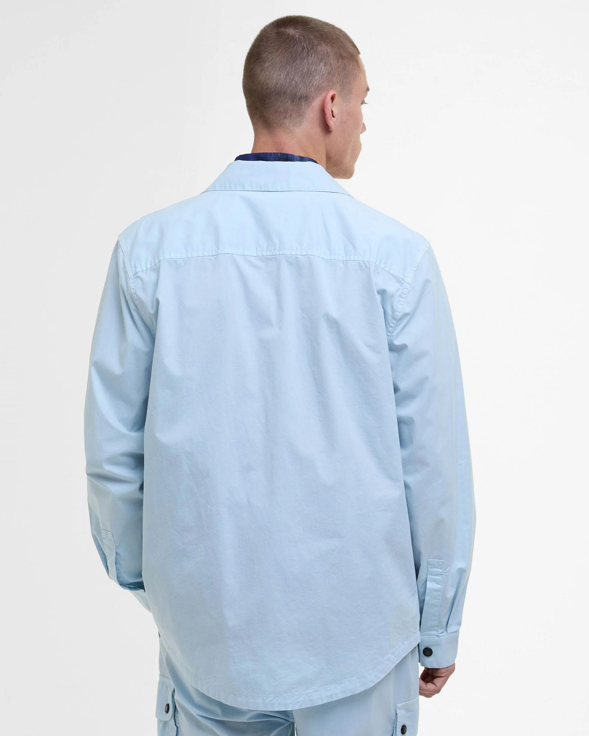 Barbour International Hayden Mens Overshirt - Ice Water - Image 7
