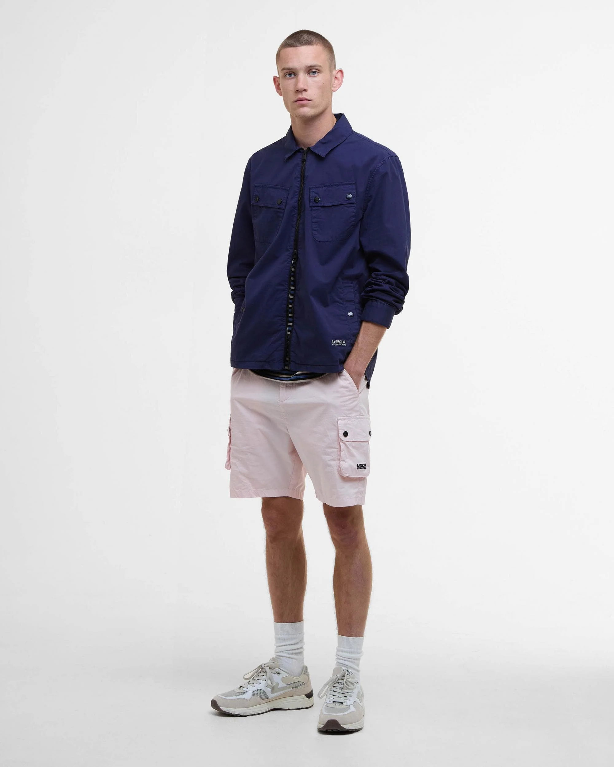 Barbour International Hayden Mens Overshirt - Midnight Blue - Image 2