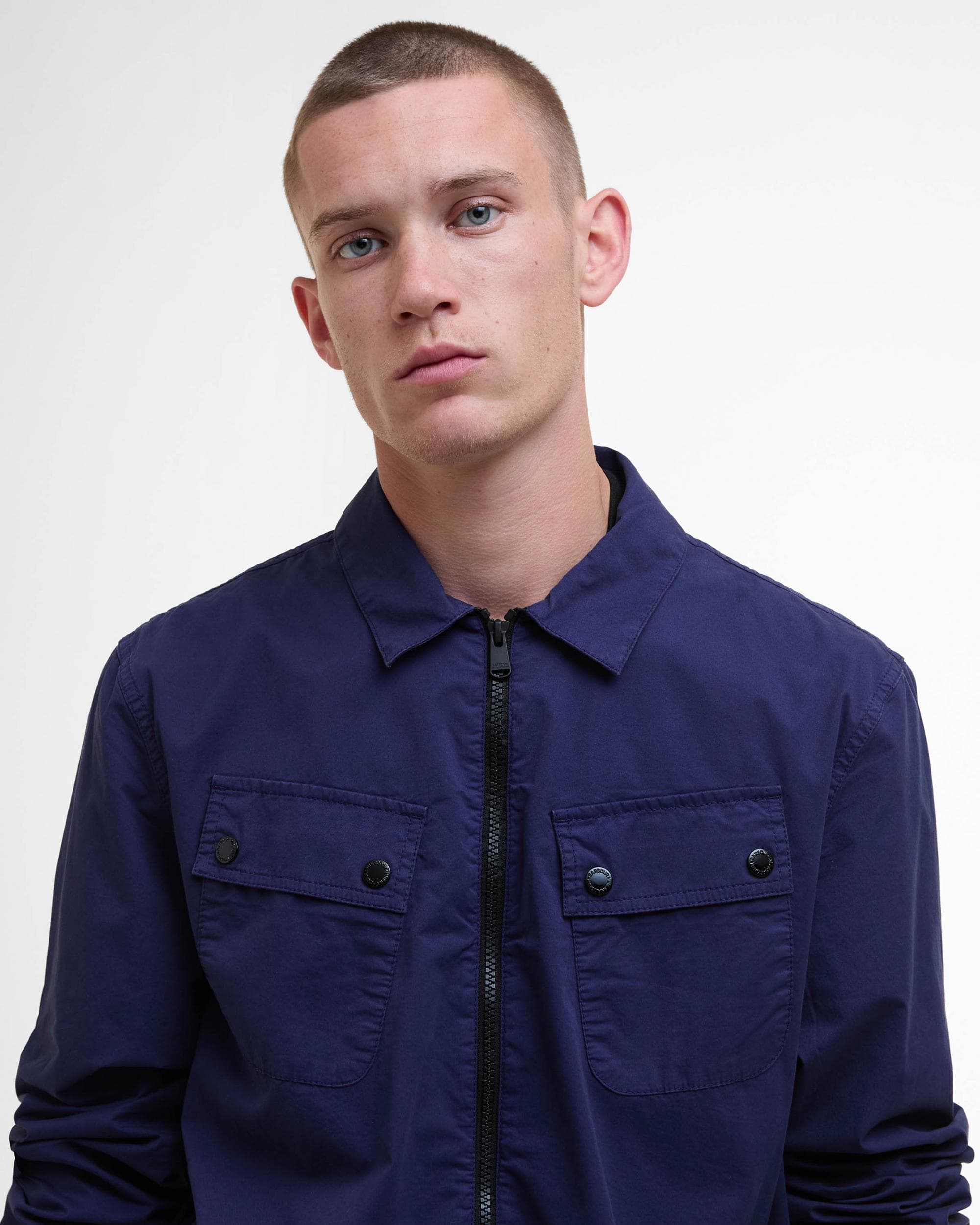 Barbour International Hayden Mens Overshirt - Midnight Blue - Image 3