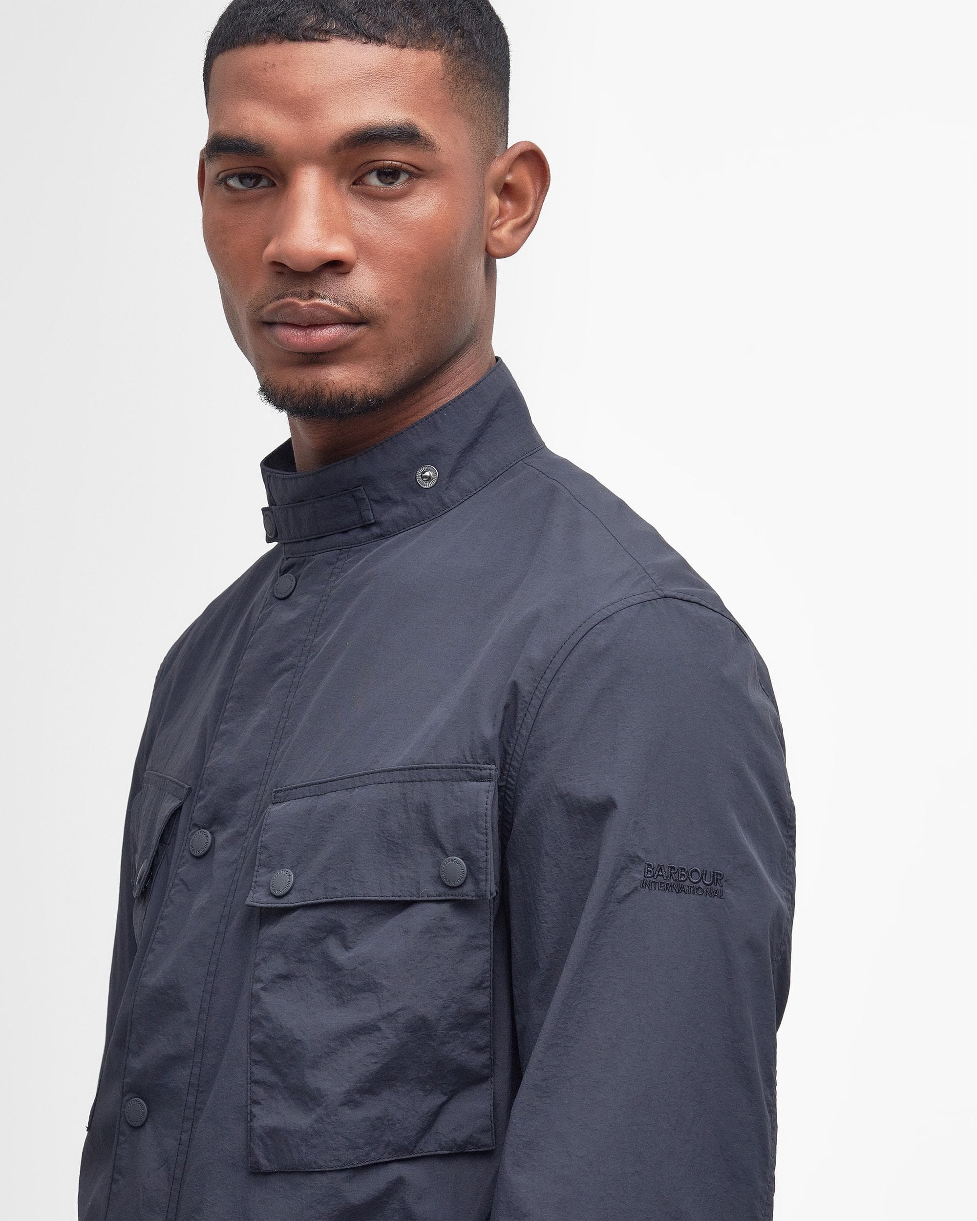 Barbour International Hayledon Mens Tailored Biker Jacket - Image 2