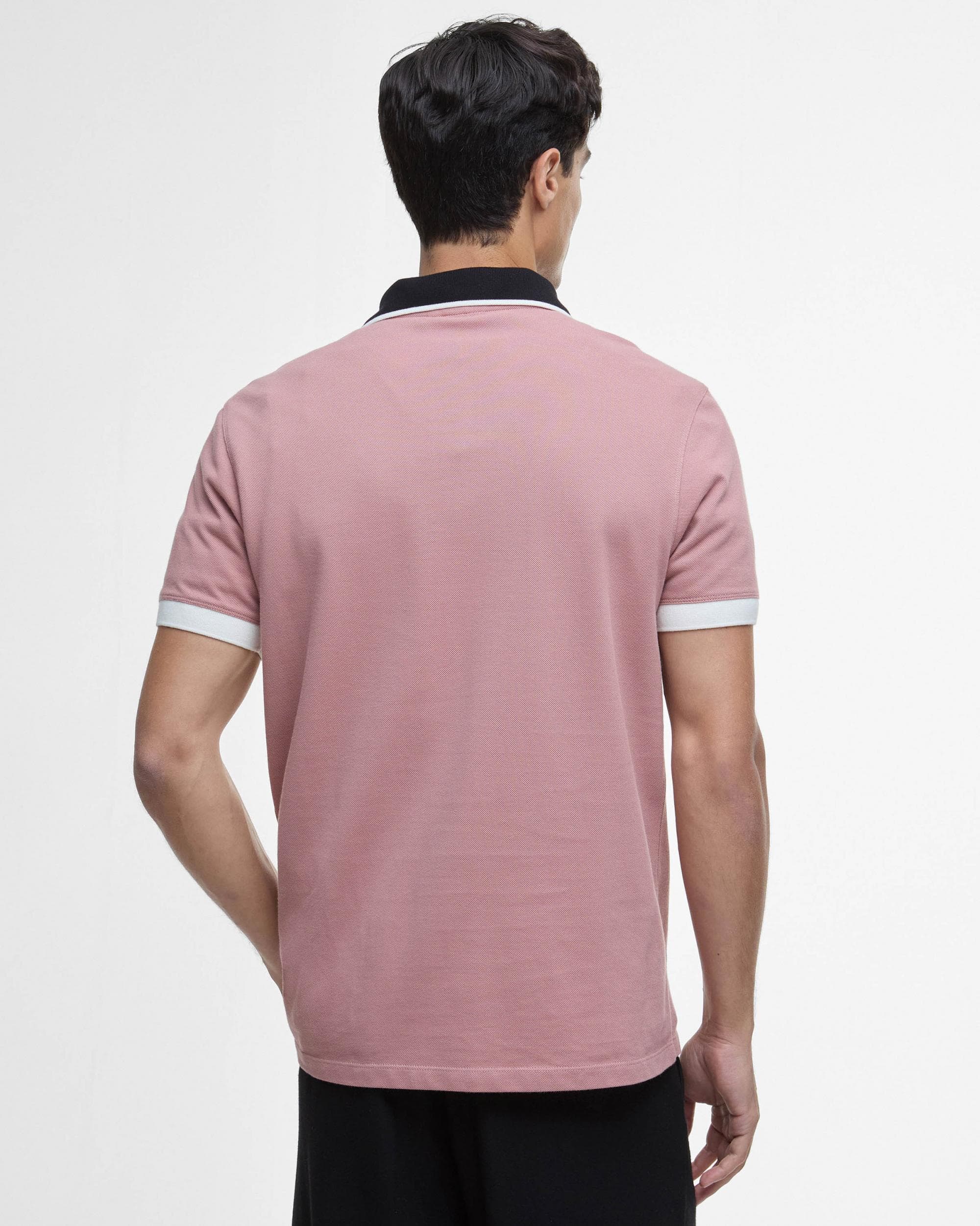 Barbour International Howall Mens Polo - Vintage Pink - Image 5