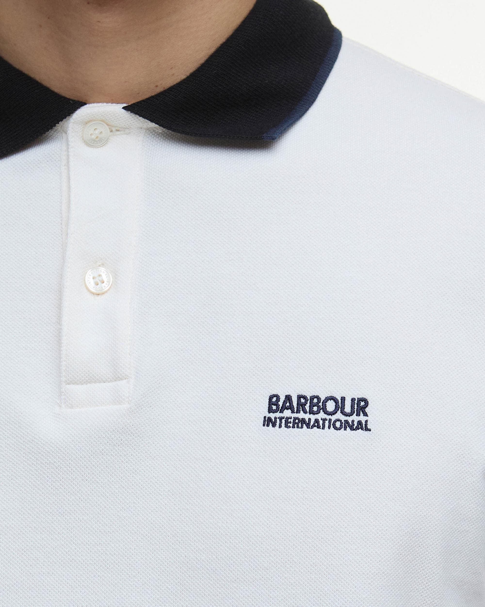 Barbour International Howall Mens Polo - Whisper White - Image 3