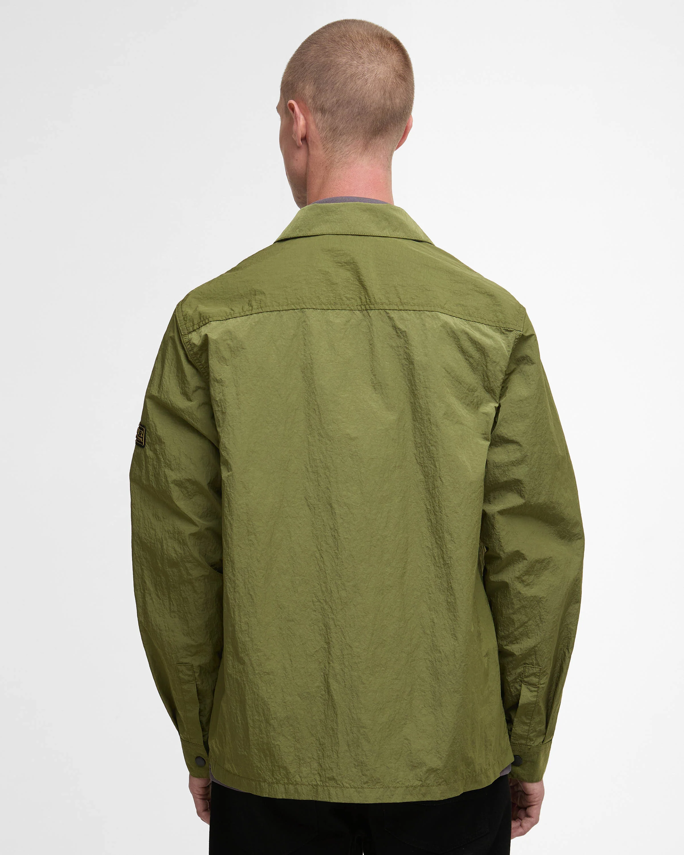 Barbour International Inline Mens Overshirt - Cable Olive - Image 6