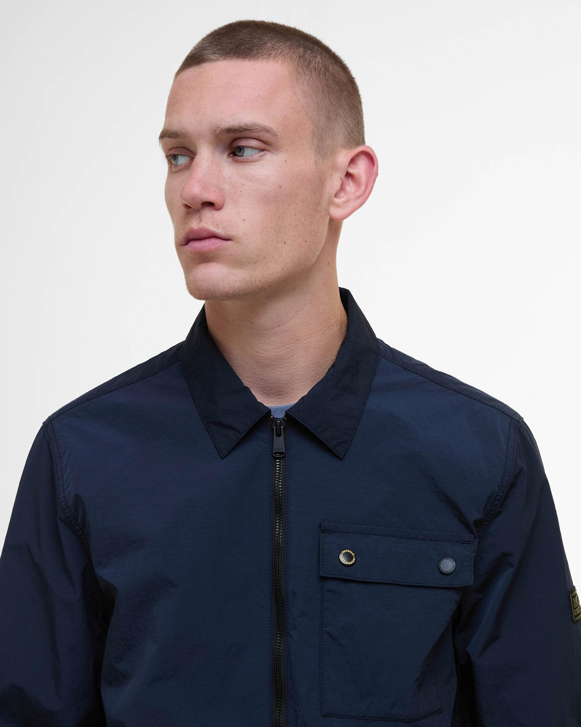 Barbour International Inline Mens Overshirt - Sapphire Navy - Image 2