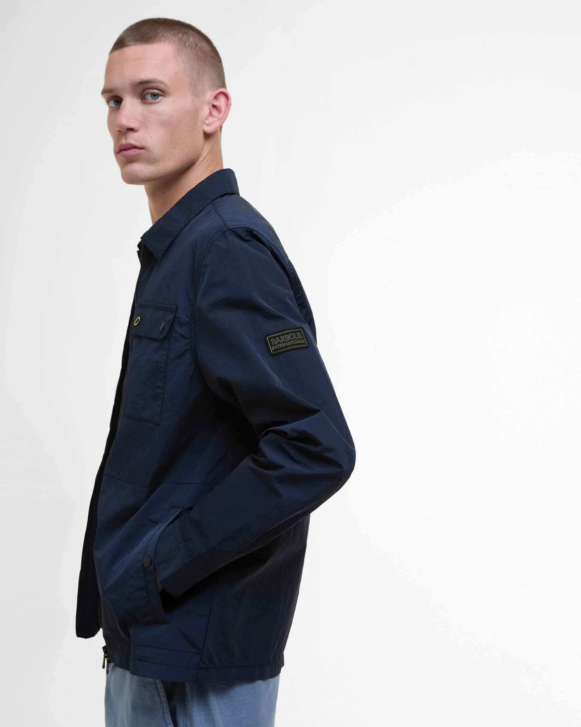 Barbour International Inline Mens Overshirt - Sapphire Navy - Image 5