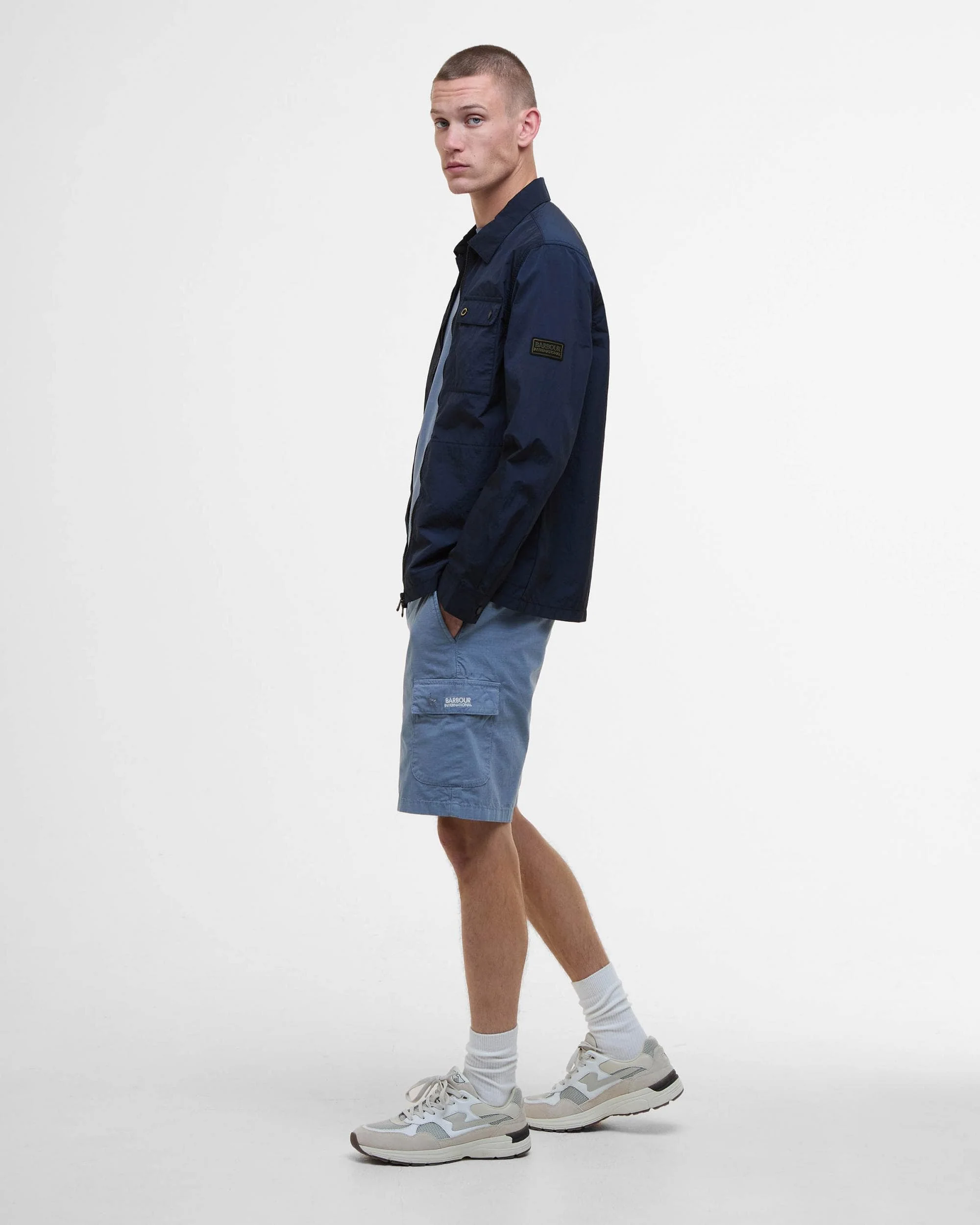 Barbour International Inline Mens Overshirt - Sapphire Navy - Image 6