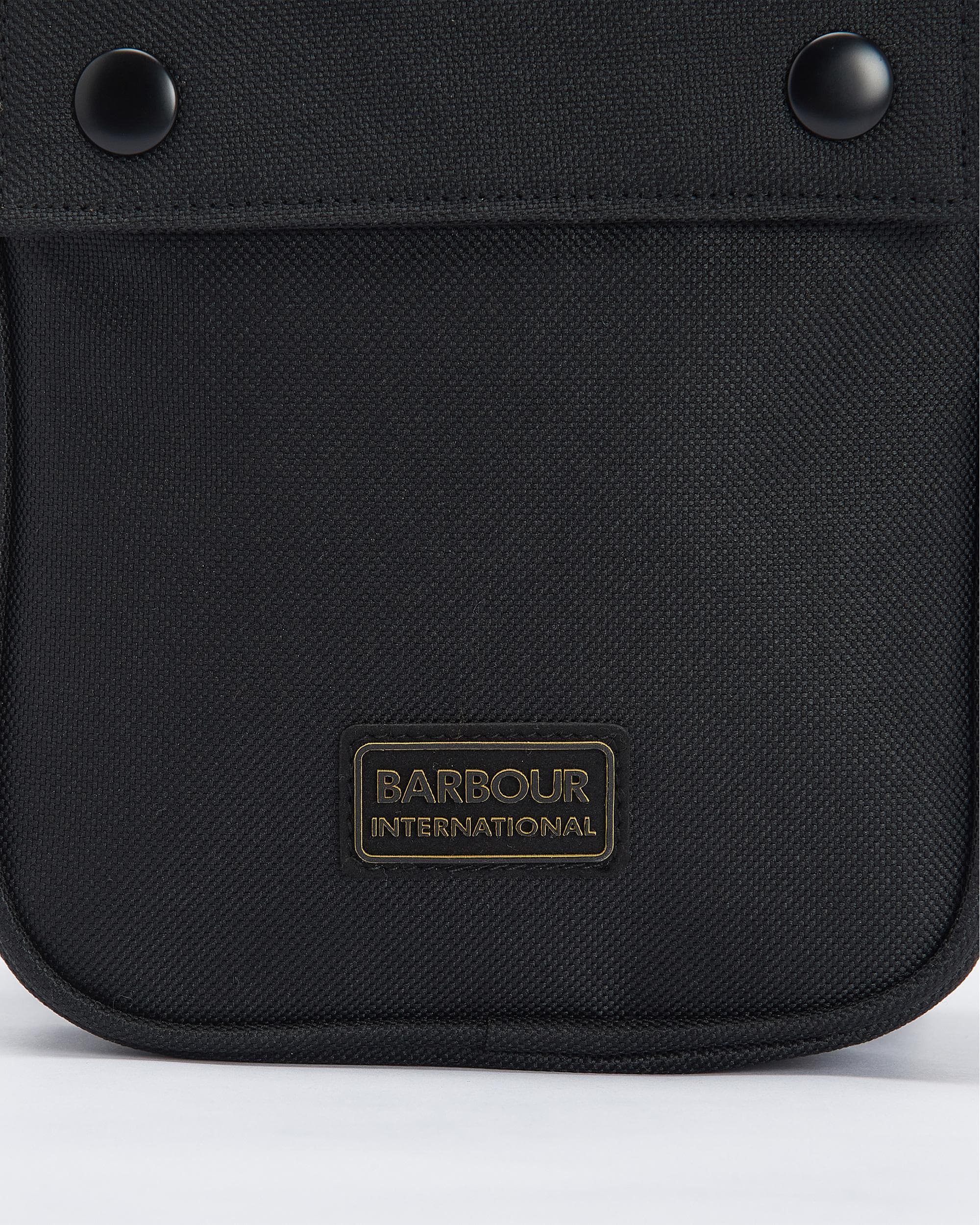 Barbour International Knockhill Unisex Essential Crossbody Bag - Black - Image 3