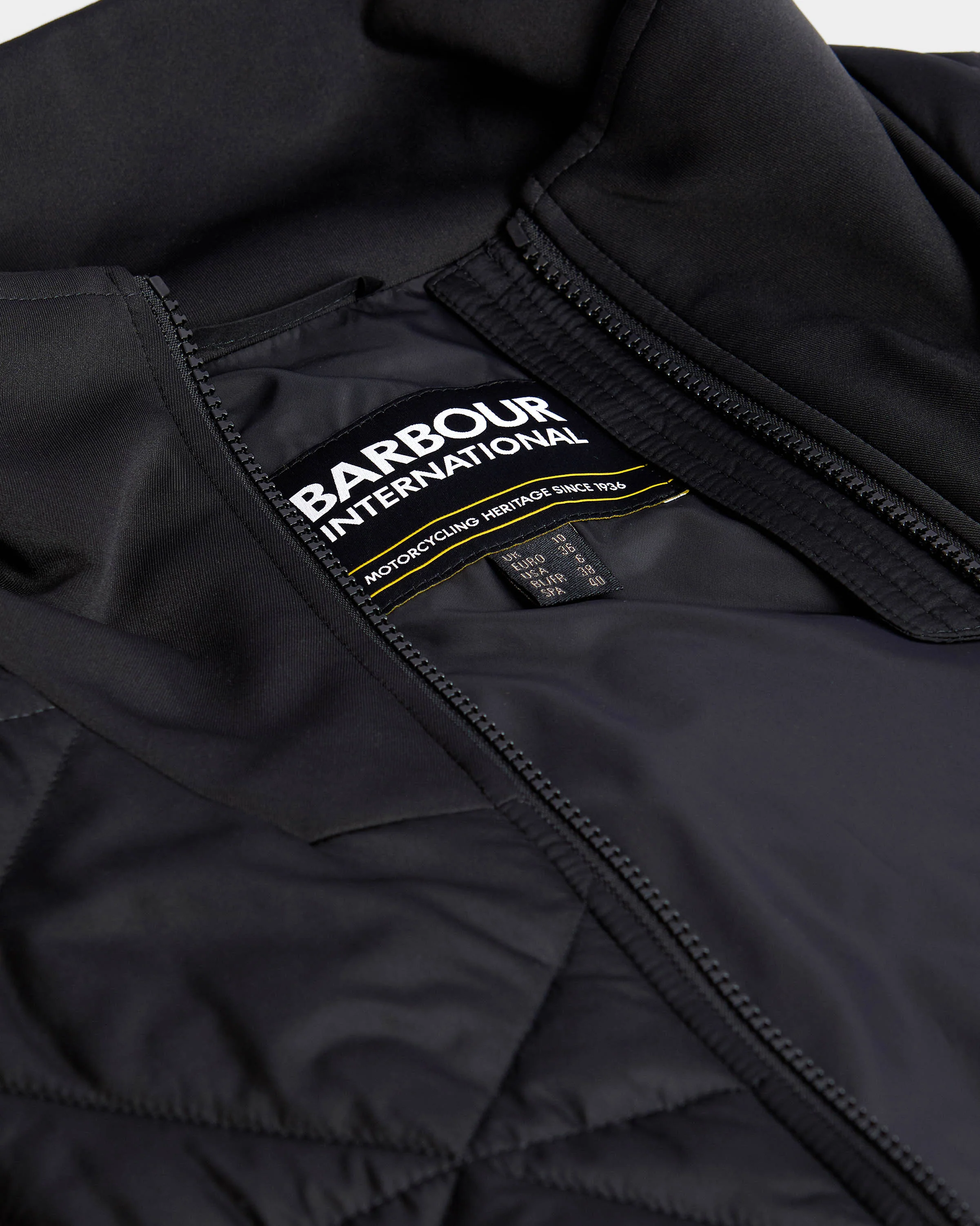 Barbour International Kya Womens Quilted Sweat - Black - Image 2