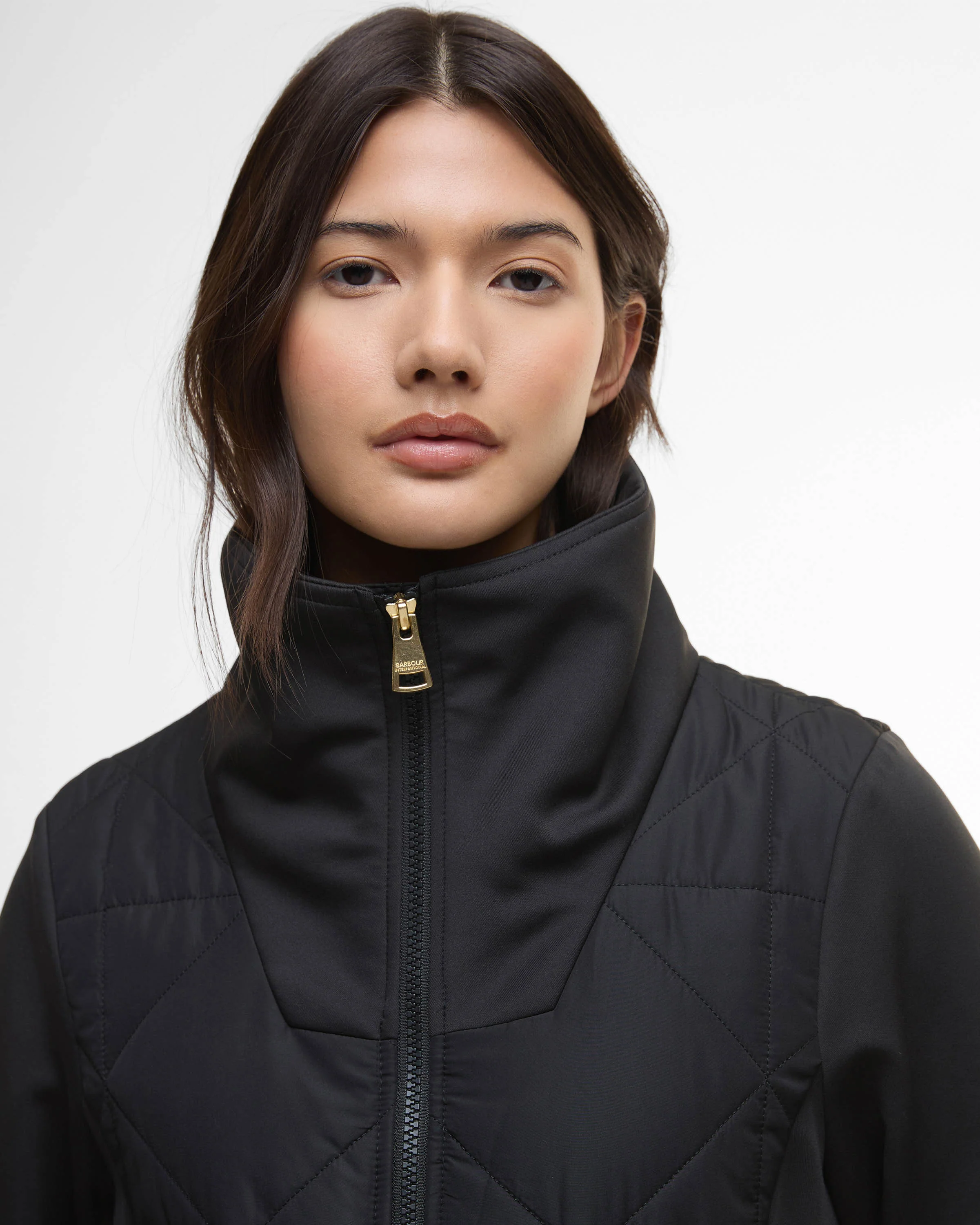 Barbour International Kya Womens Quilted Sweat - Black - Image 5