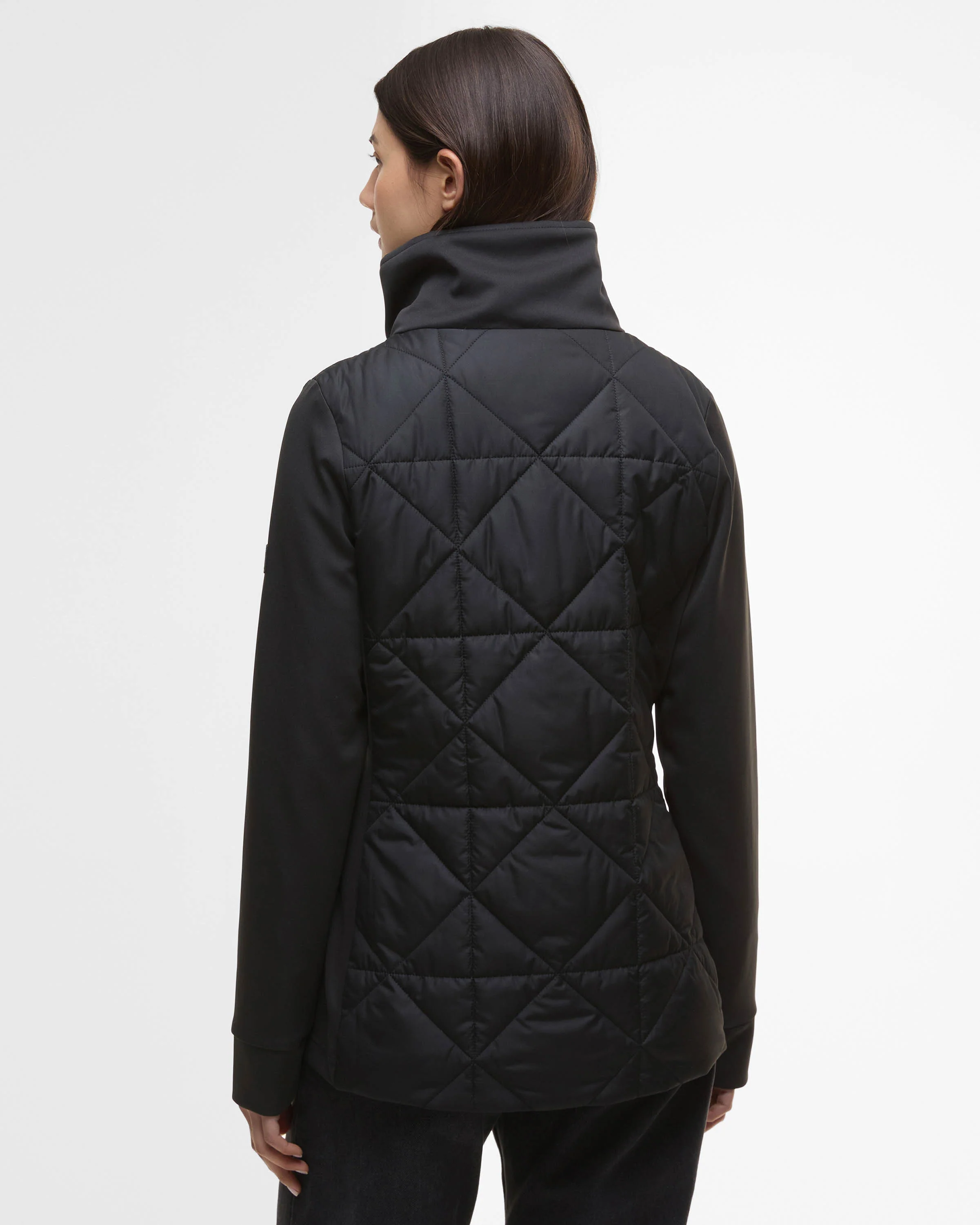 Barbour International Kya Womens Quilted Sweat - Black - Image 8