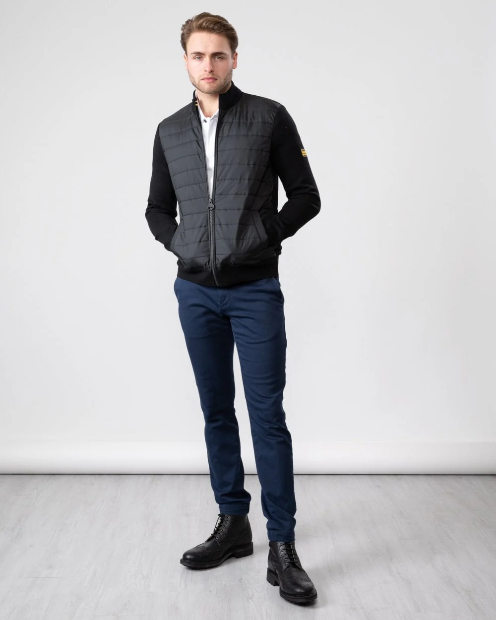 Barbour International Legacy Mens Baffle Zip Through - Image 3