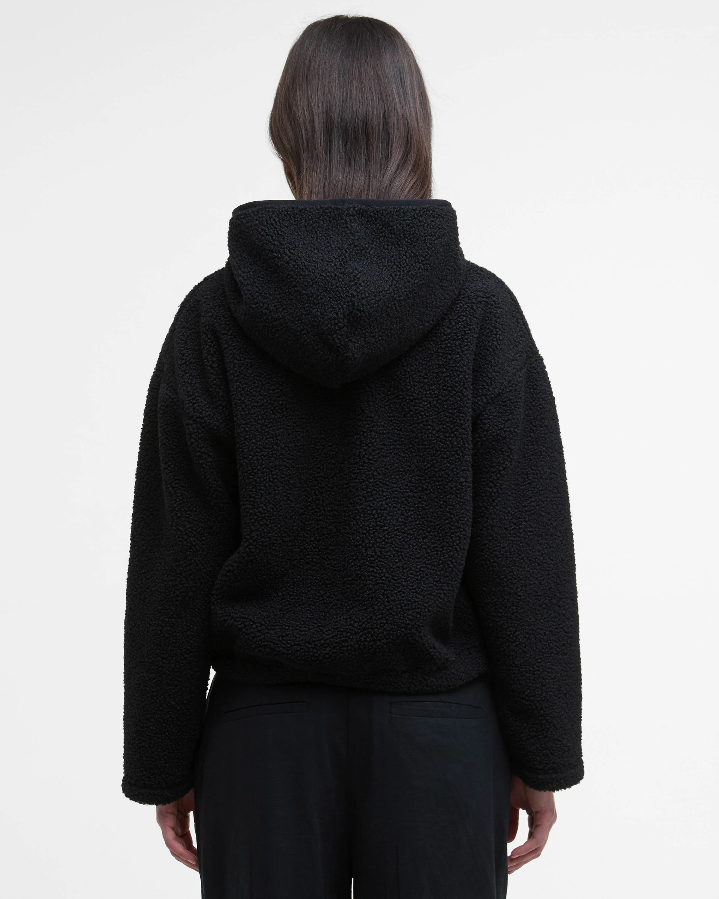 Barbour International Lola Womens Fleece Hoodie - Black - Image 2
