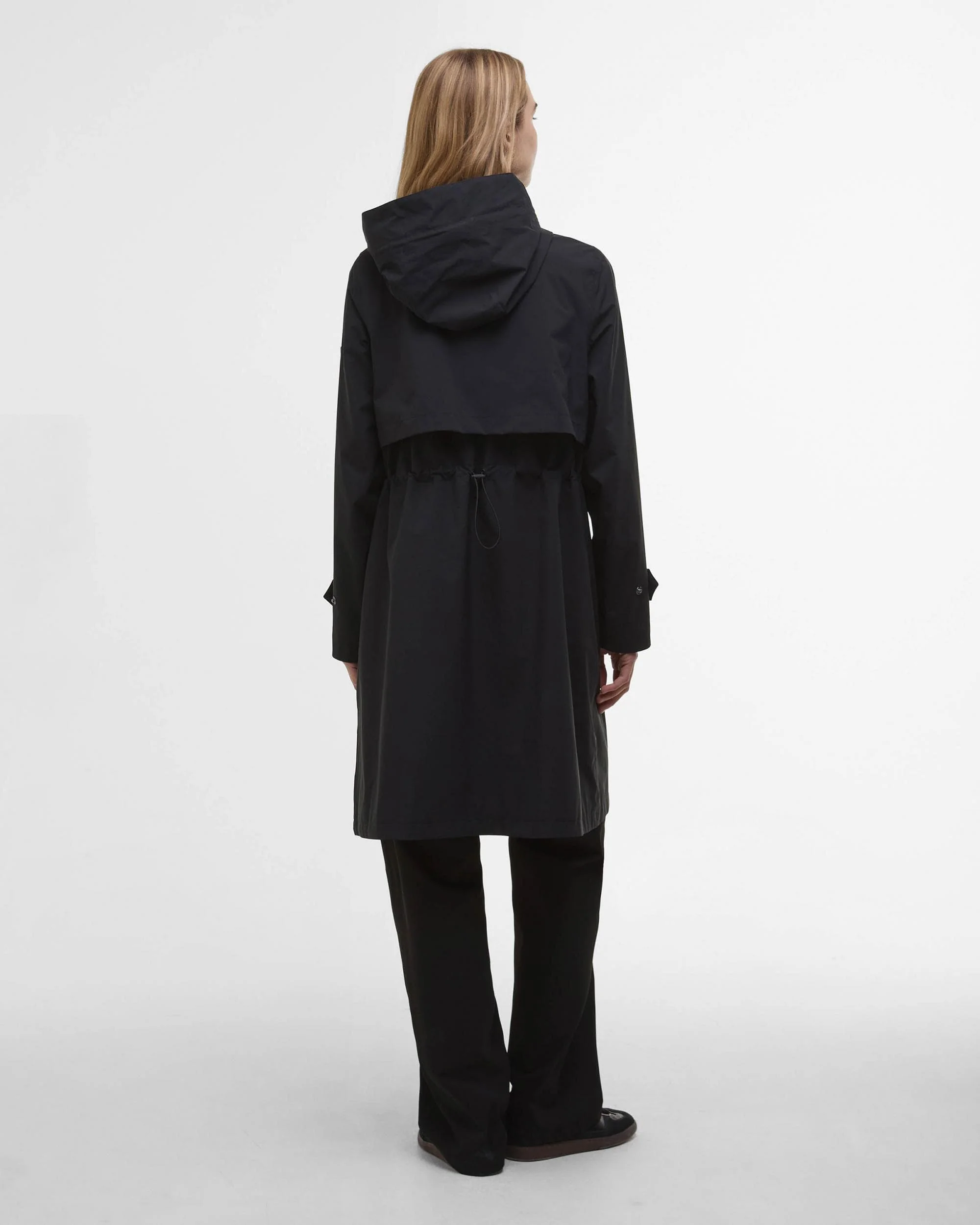 Barbour International Long Kyra Womens Waterproof Jacket - Black - Image 3