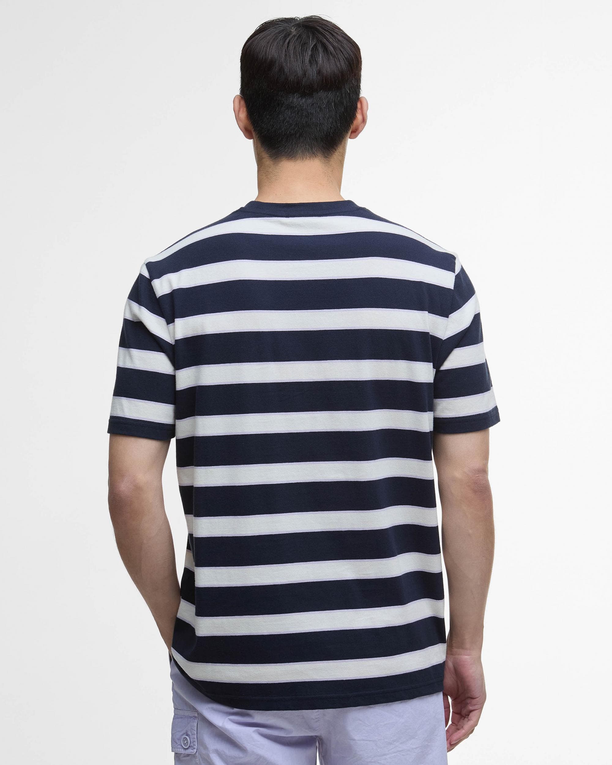 Barbour International Luca Stripe Mens T-Shirt - Navy - Image 5