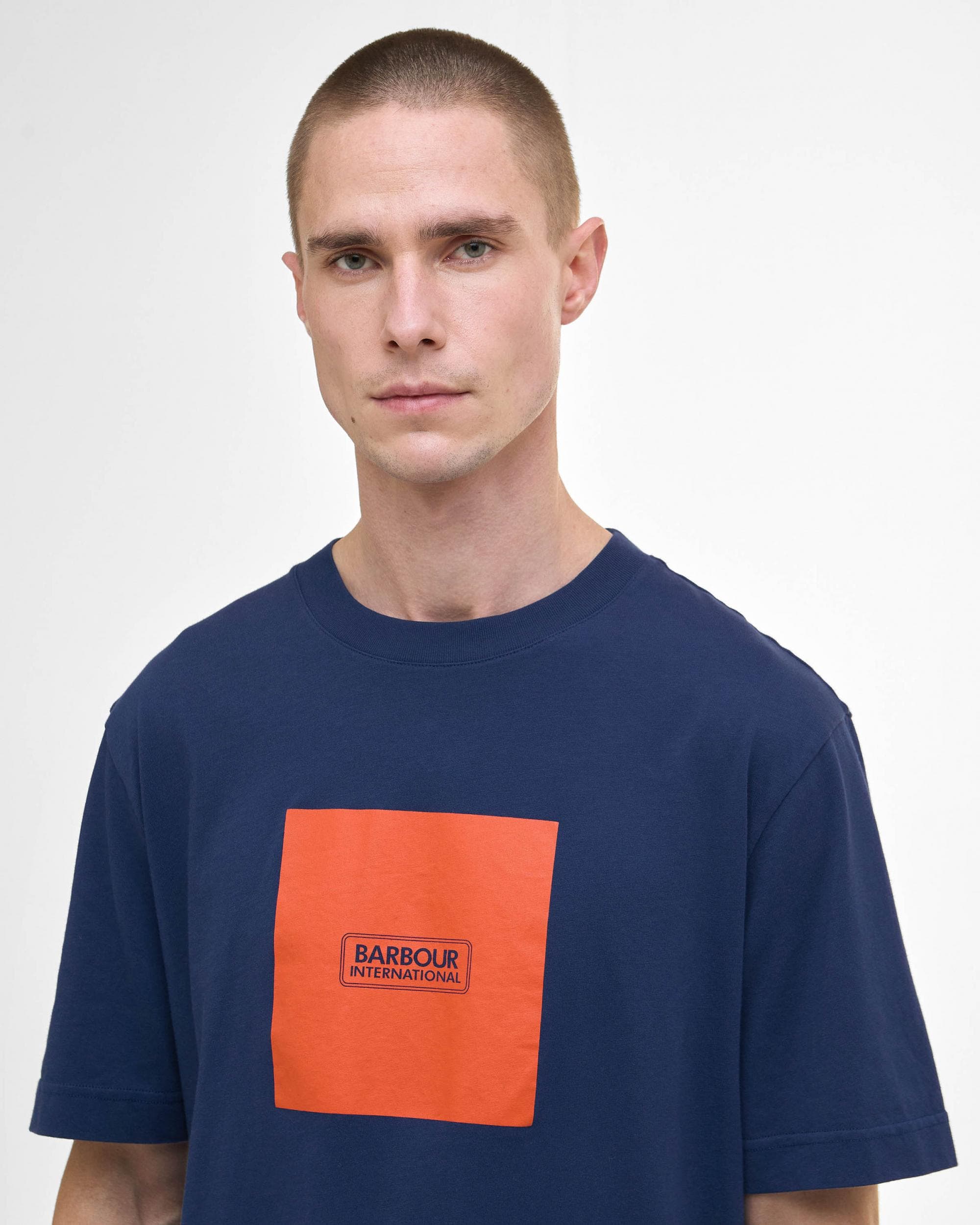 Barbour International Mass Mens Graphic T-Shirt - Pigment Navy - Image 2