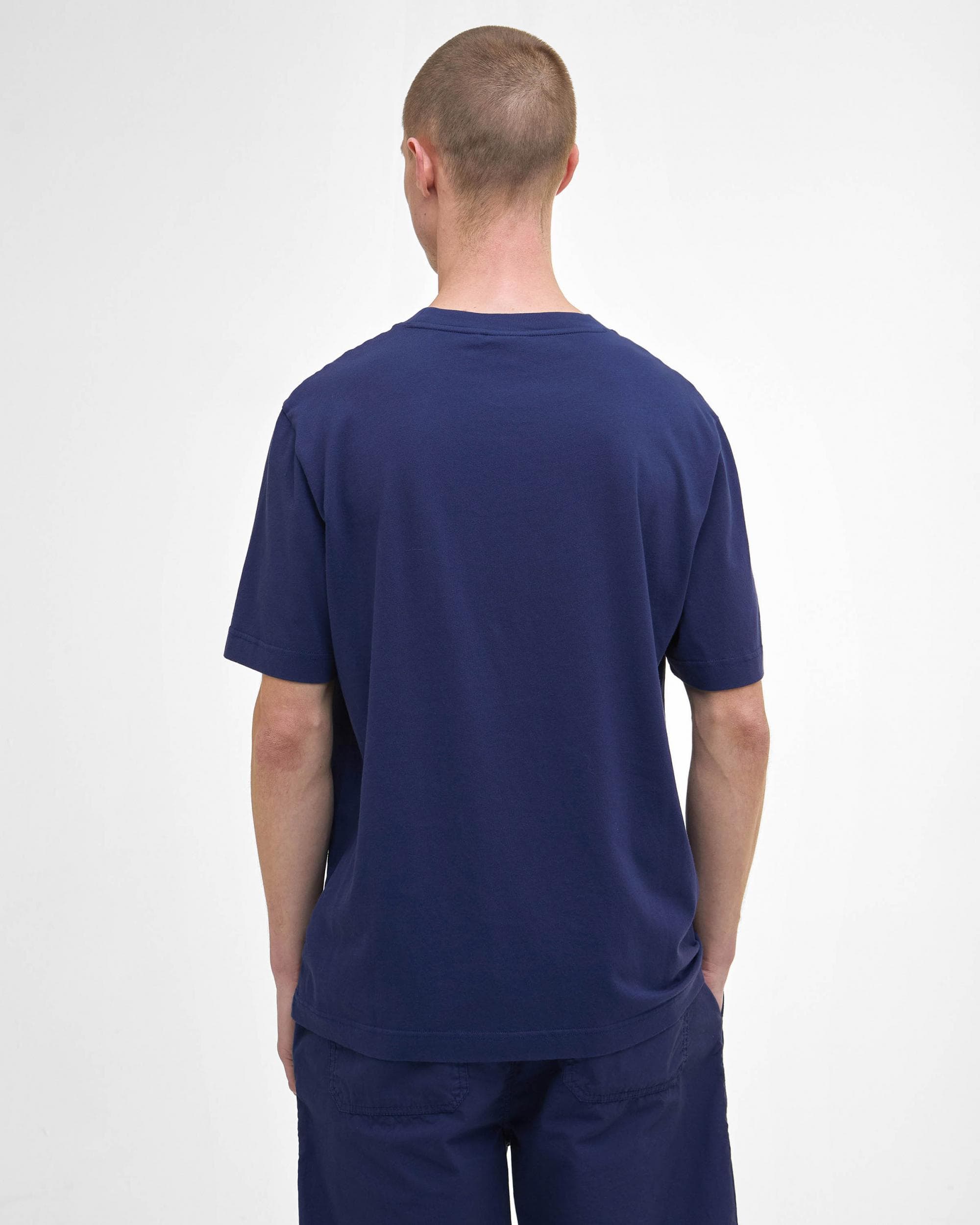 Barbour International Mass Mens Graphic T-Shirt - Pigment Navy - Image 4