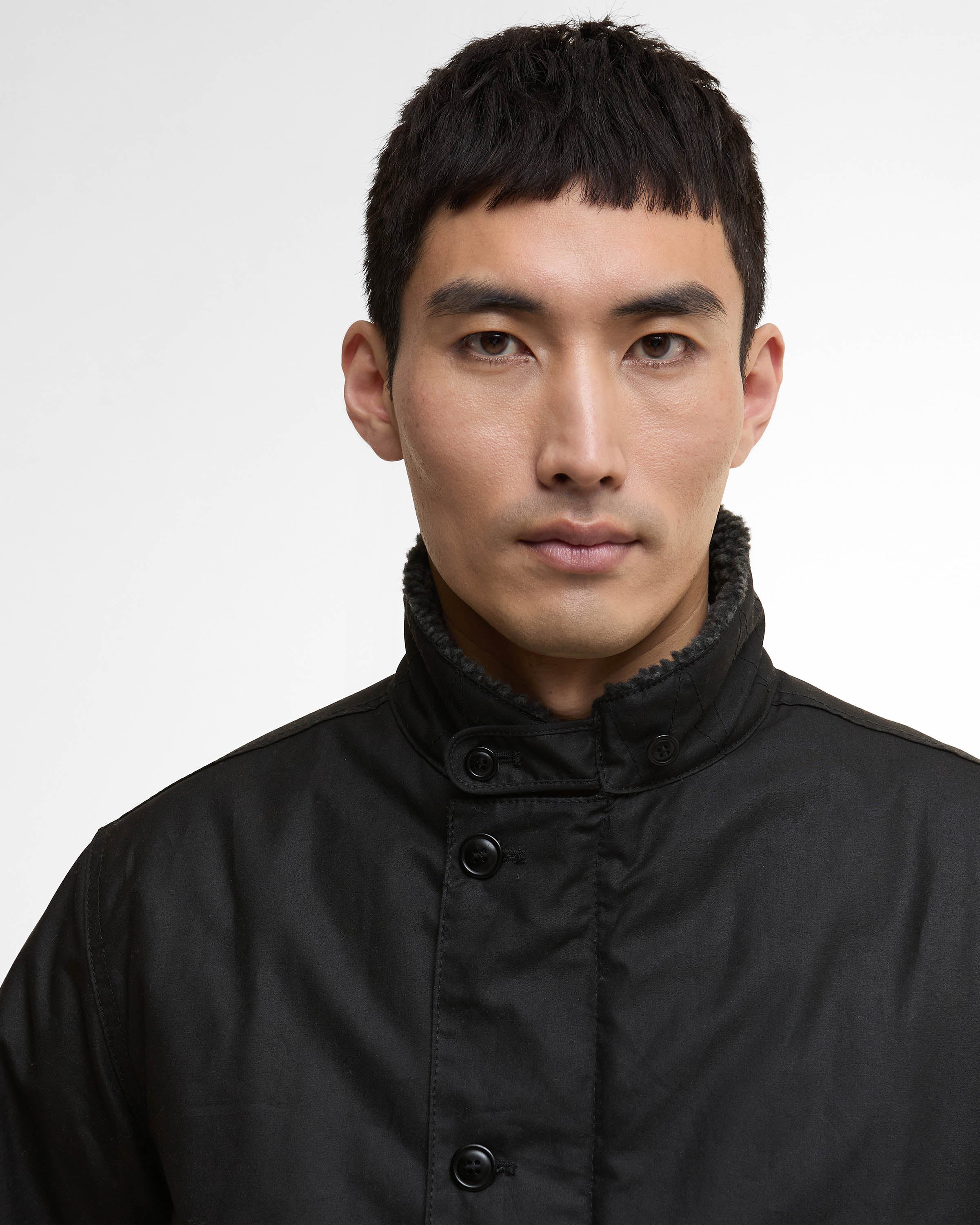 Barbour International Mayburn Mens Wax Jacket - Black - Image 6