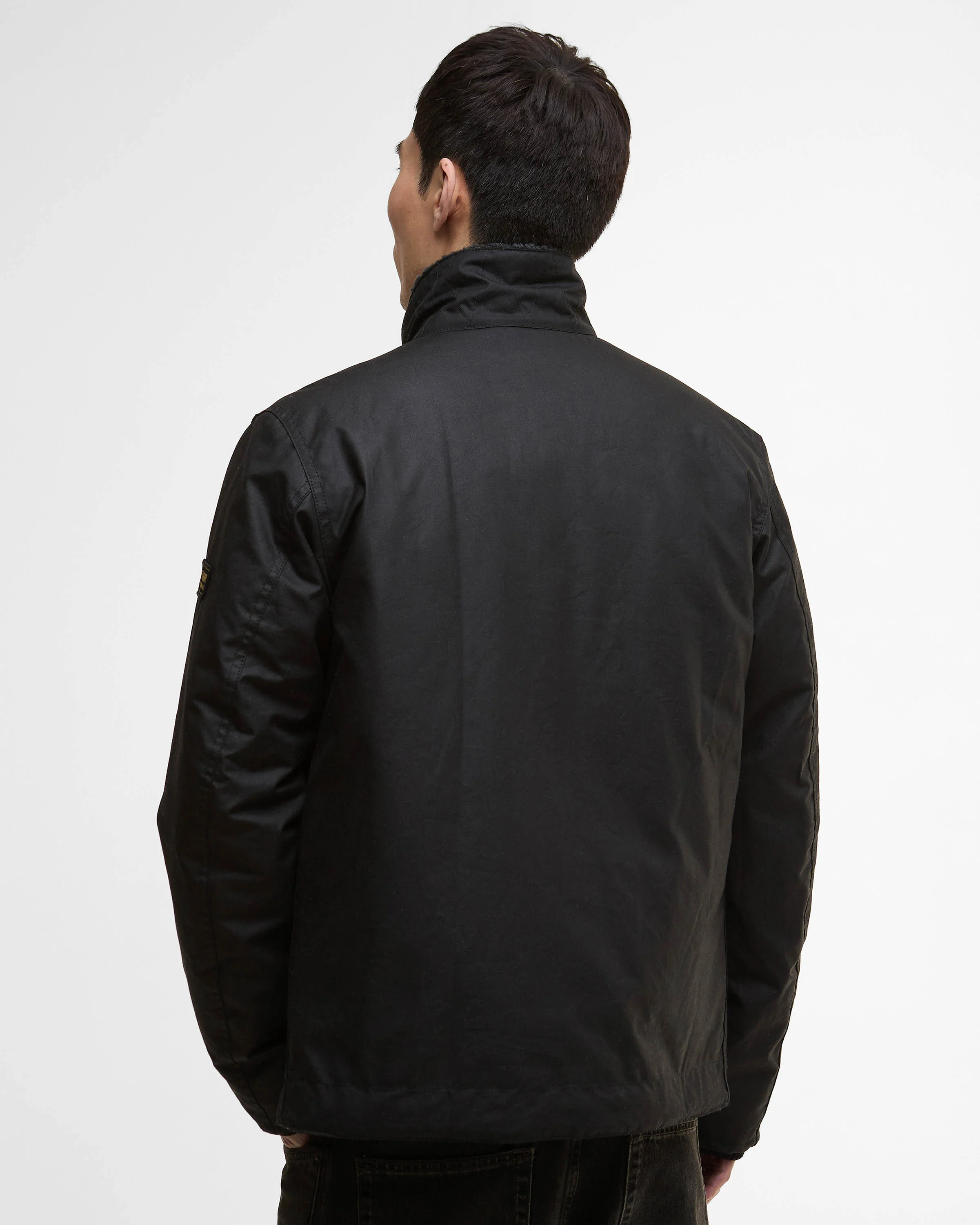 Barbour International Mayburn Mens Wax Jacket - Black - Image 8