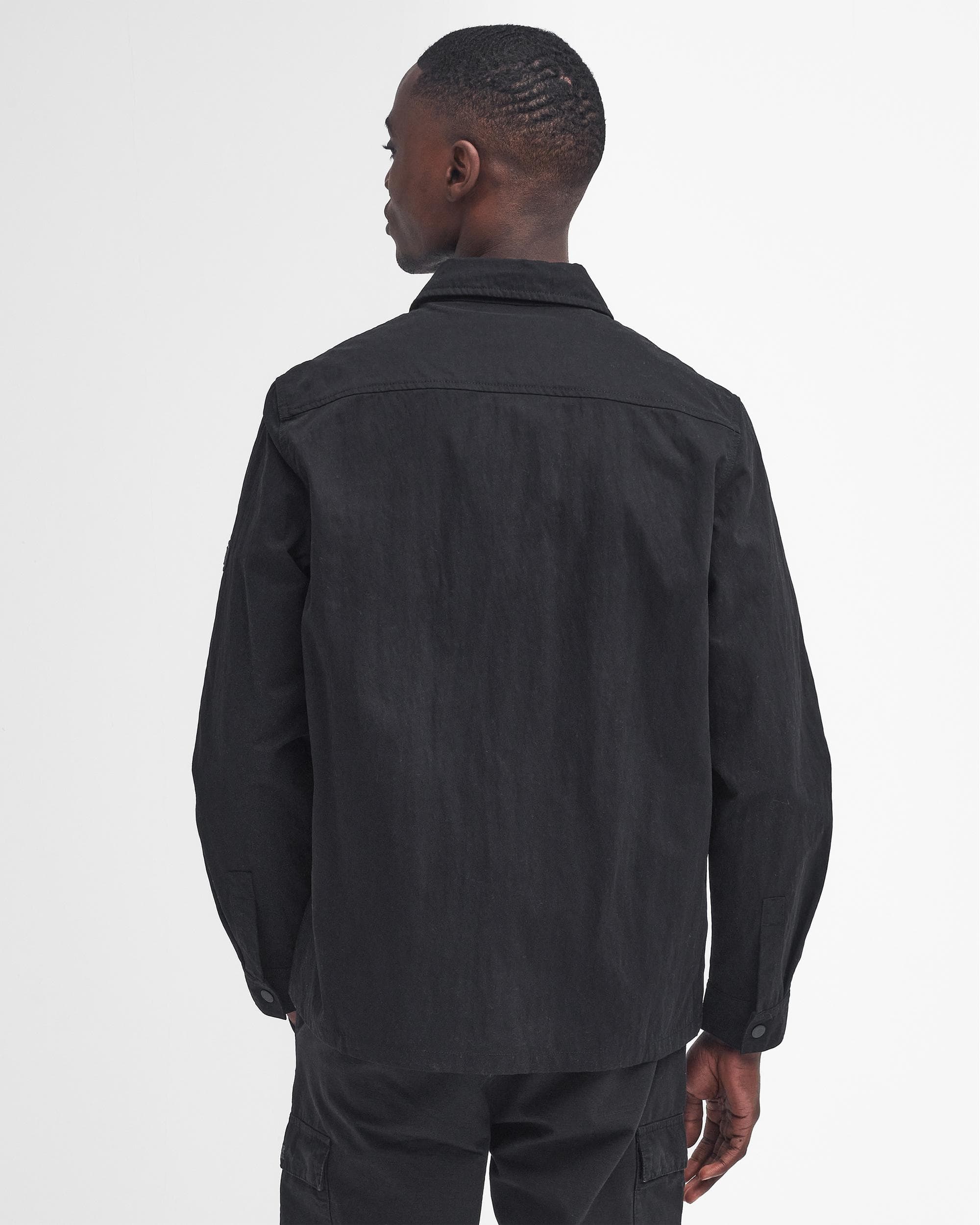 Barbour International Maze Peached Mens Overshirt - Black - Image 4