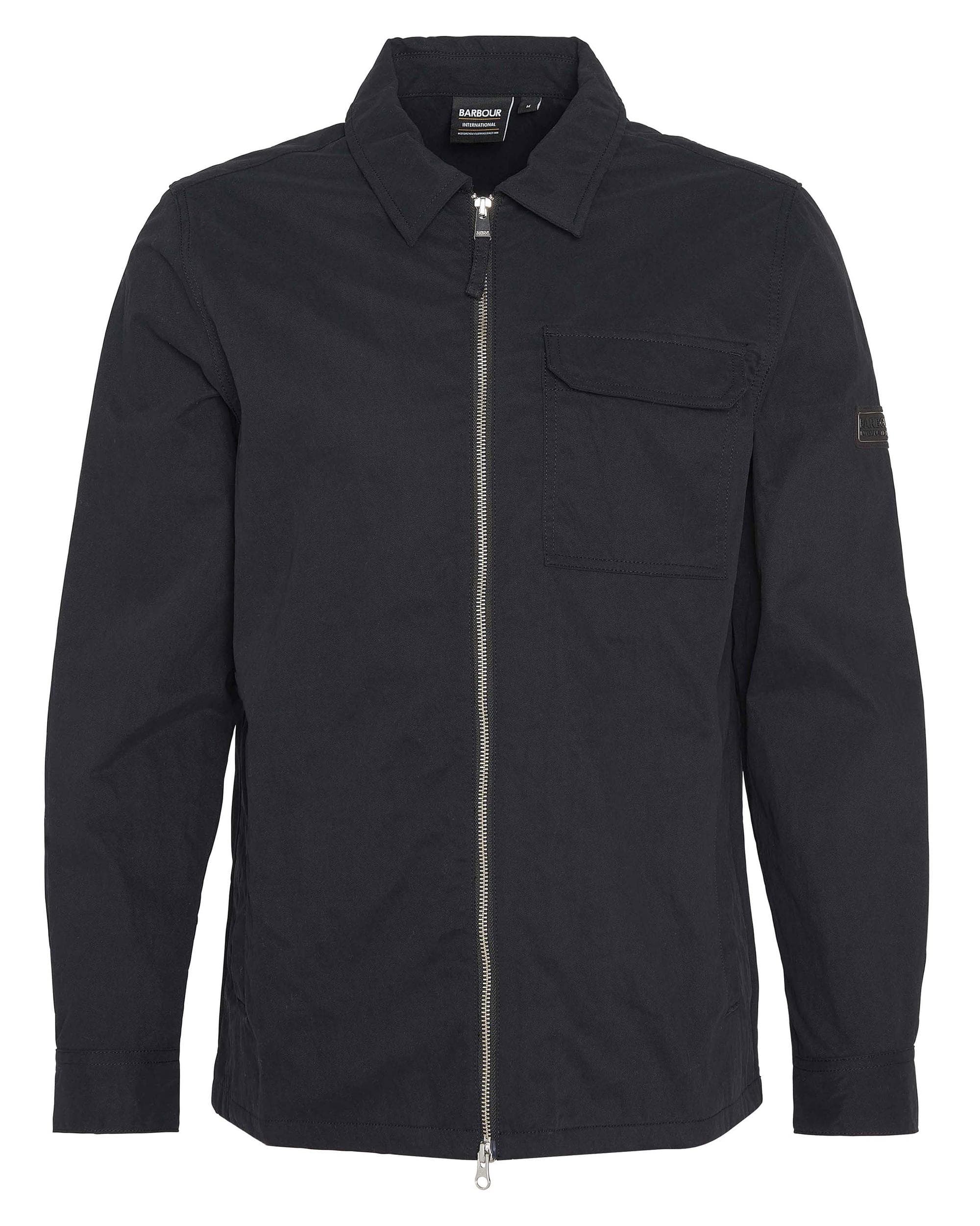 Barbour International Maze Peached Mens Overshirt - Black - Image 8